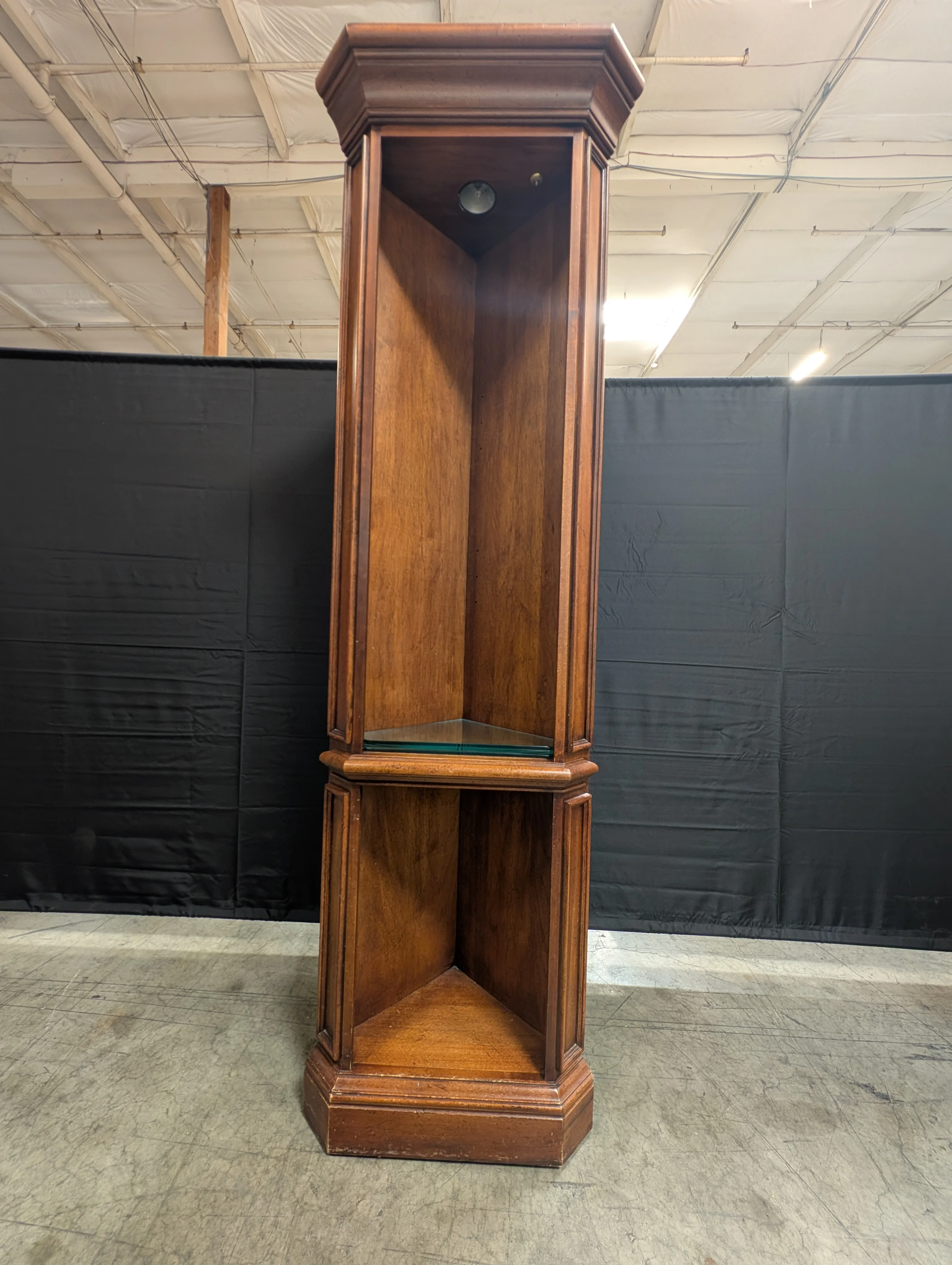 Thomasville Hardwood Corner Display Shelf - Image 2