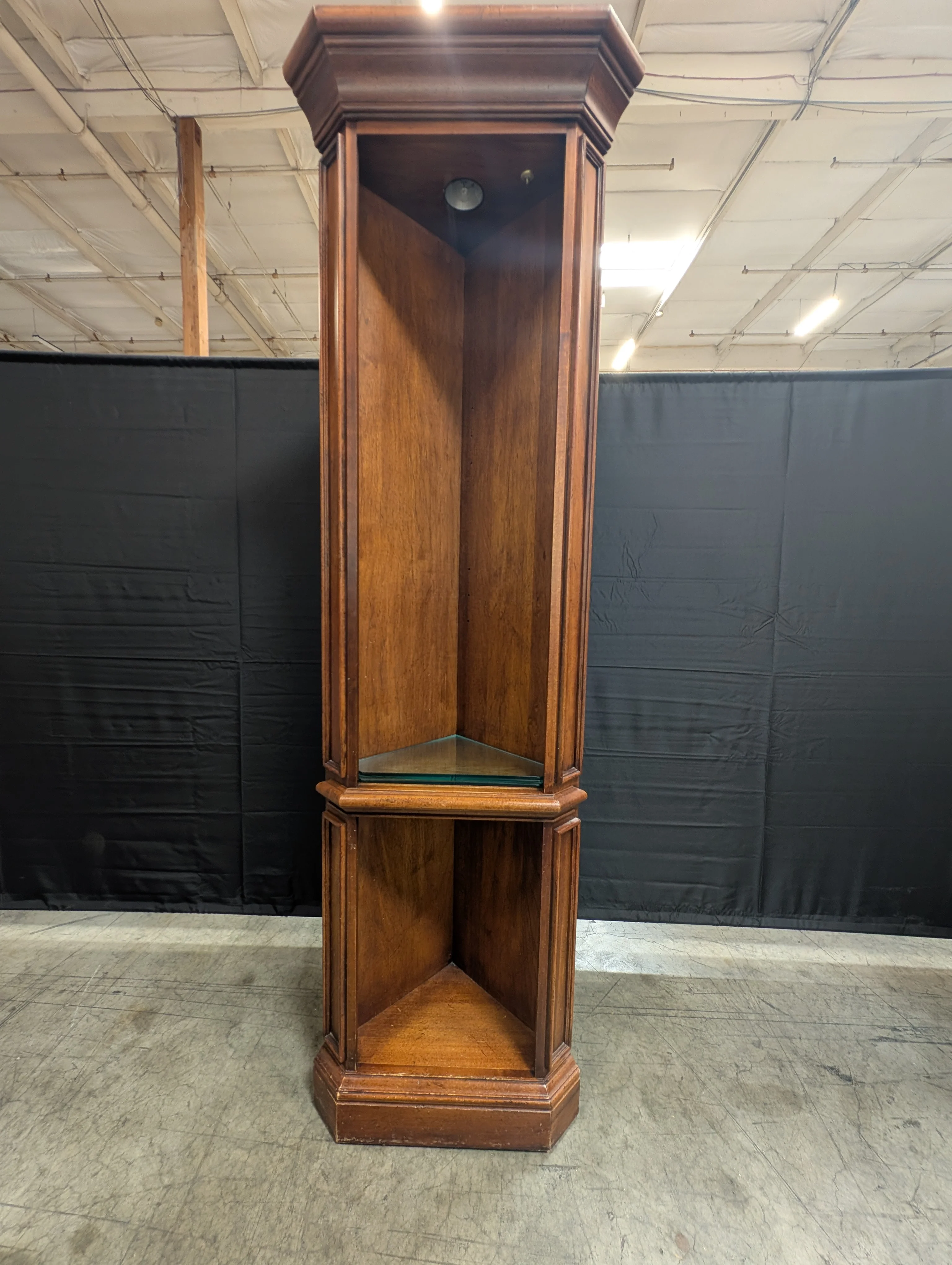 Thomasville Hardwood Corner Display Shelf - Image 3