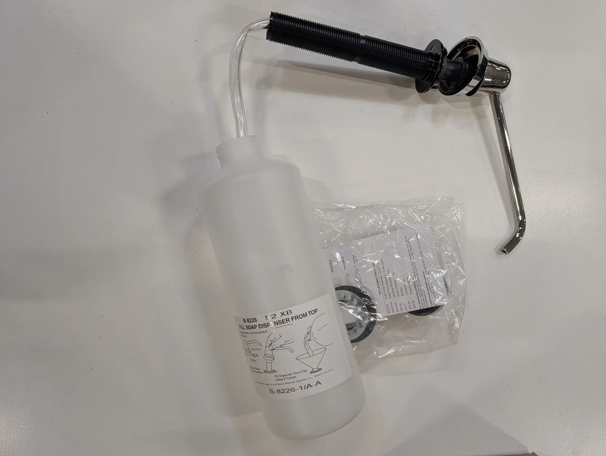 BOBRICK B-8226 Chrome Top Fill Washroom Soap Dispenser - Image 4