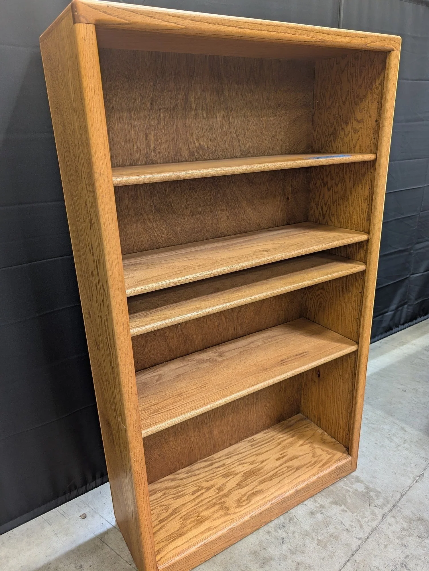 Sturdy Wood Bookcase with Five Shelves - Image 3