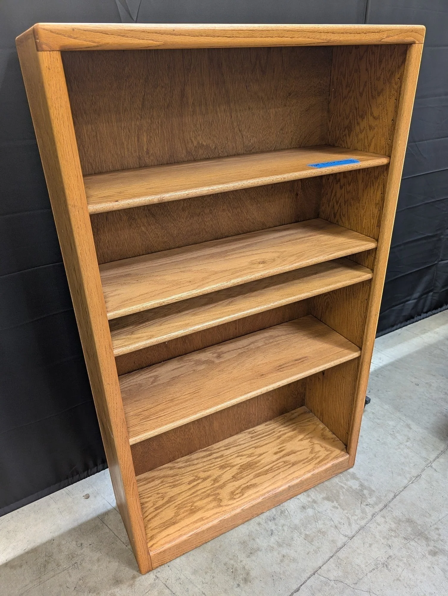 Sturdy Wood Bookcase with Five Shelves - Image 4