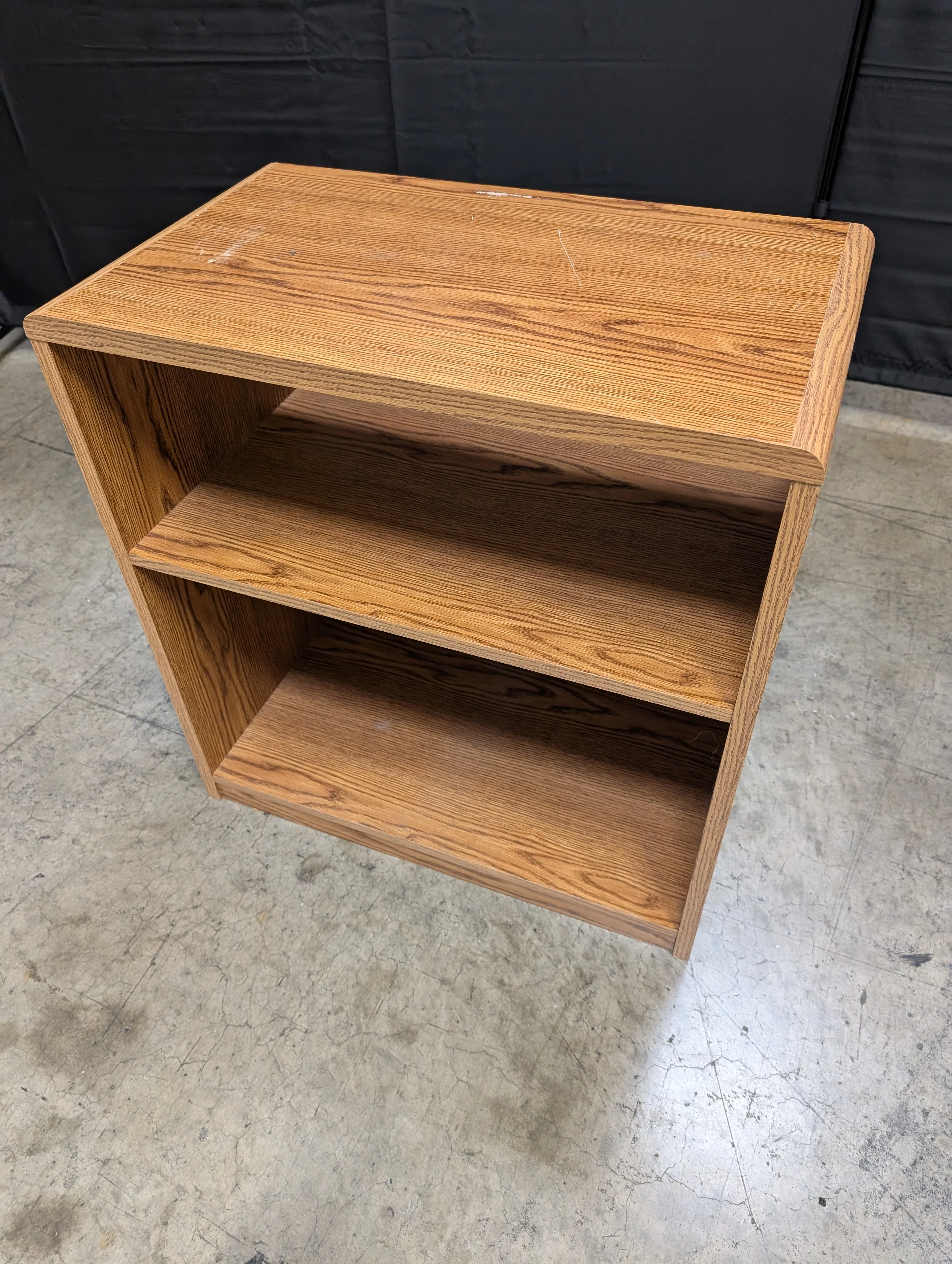 Compact Wood-Grain Two-Shelf Bookcase - Image 4