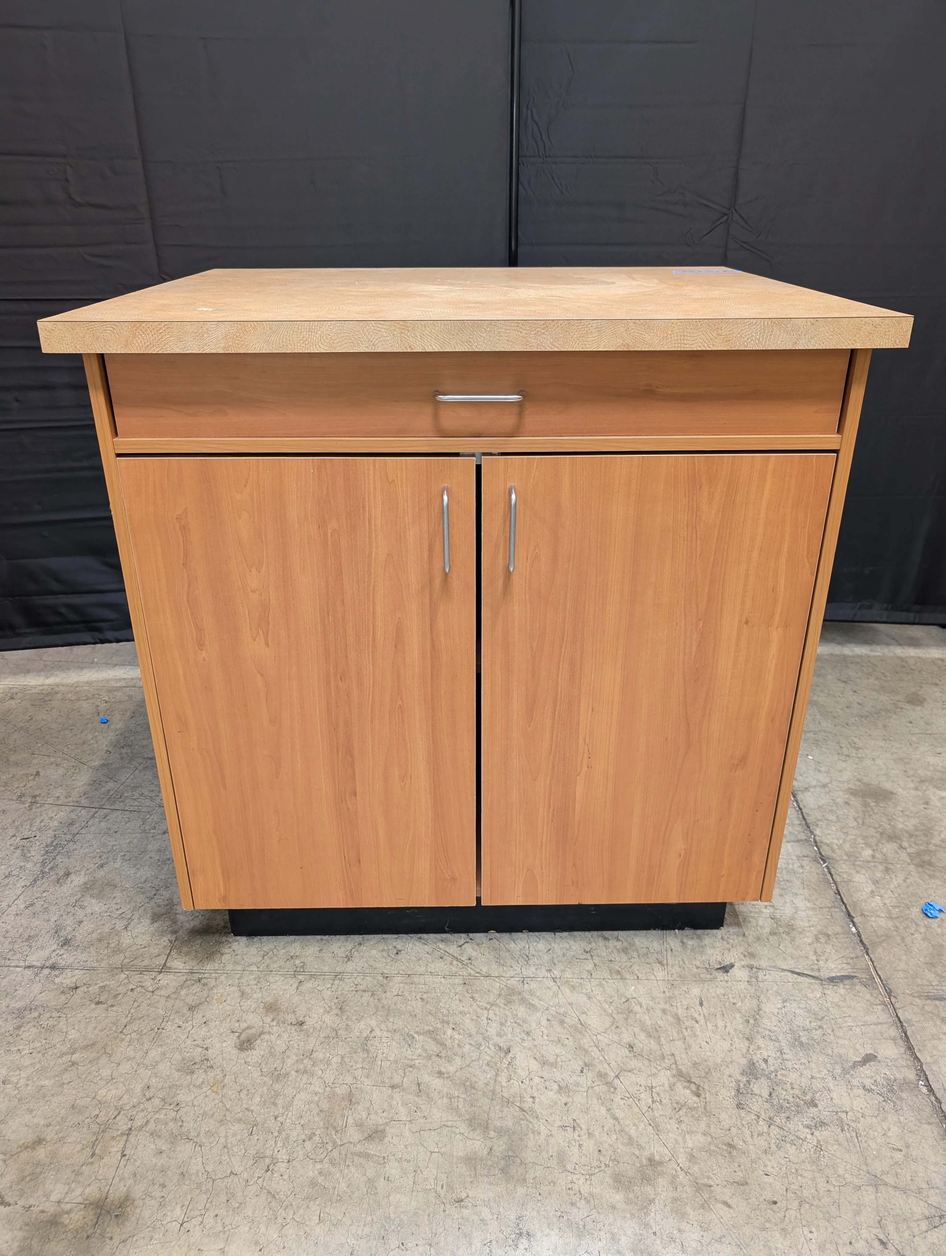 Two-Door Base Cabinet with Speckled Laminate Countertop