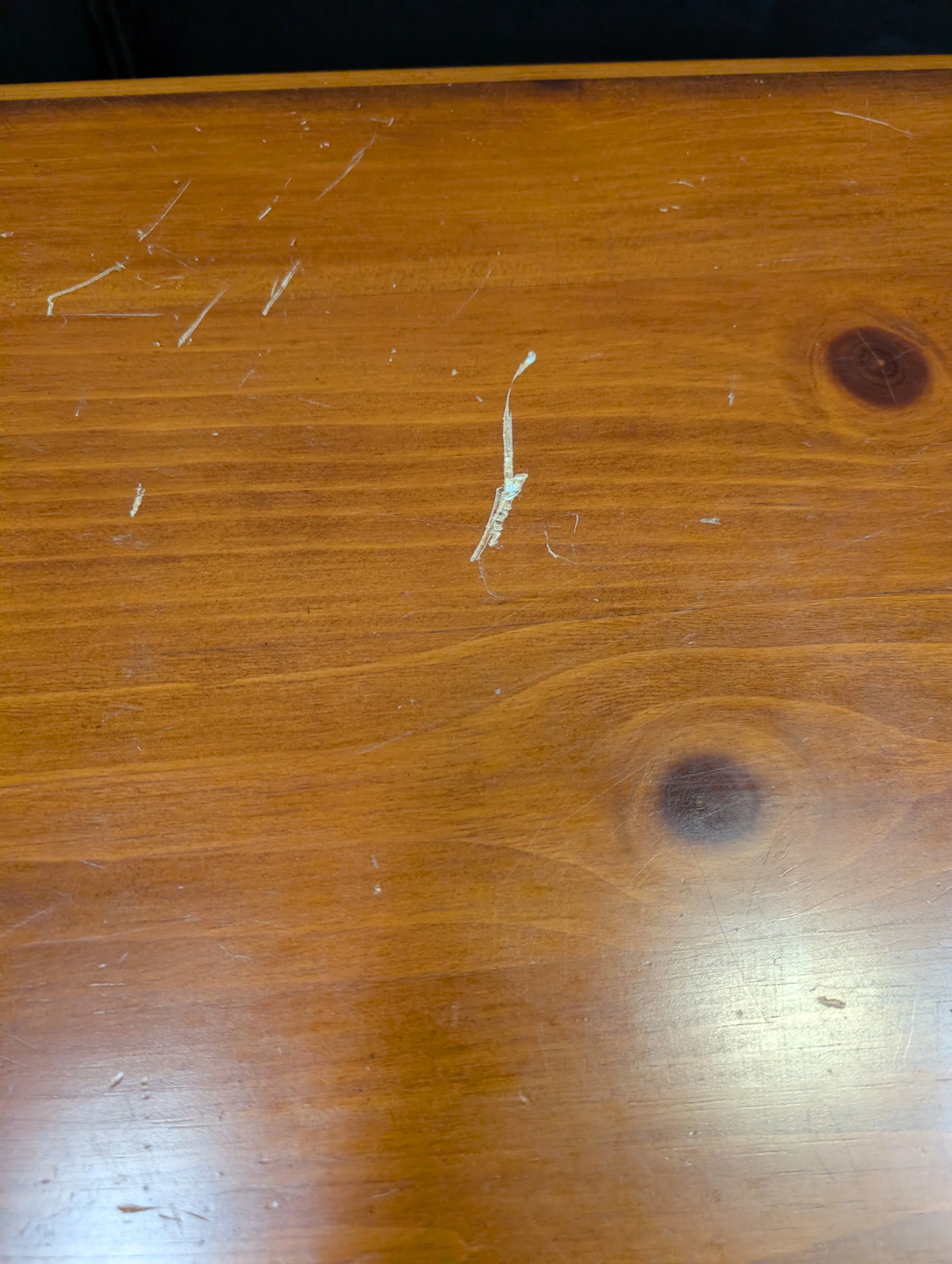 Used Hardwood Coffee Table with Two Storage Drawers - Image 6