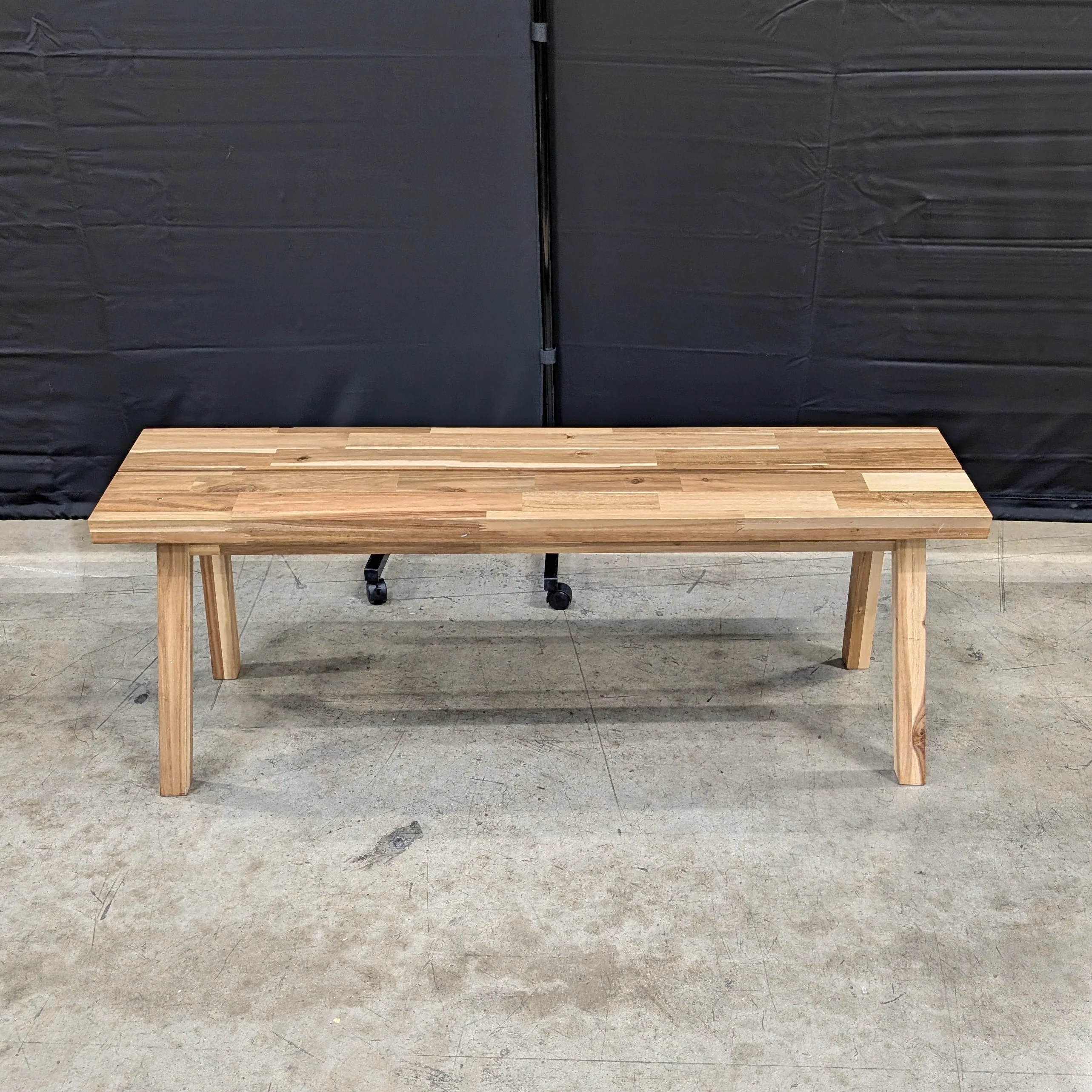 Solid Hardwood Butcher Block Style Rectangular Table