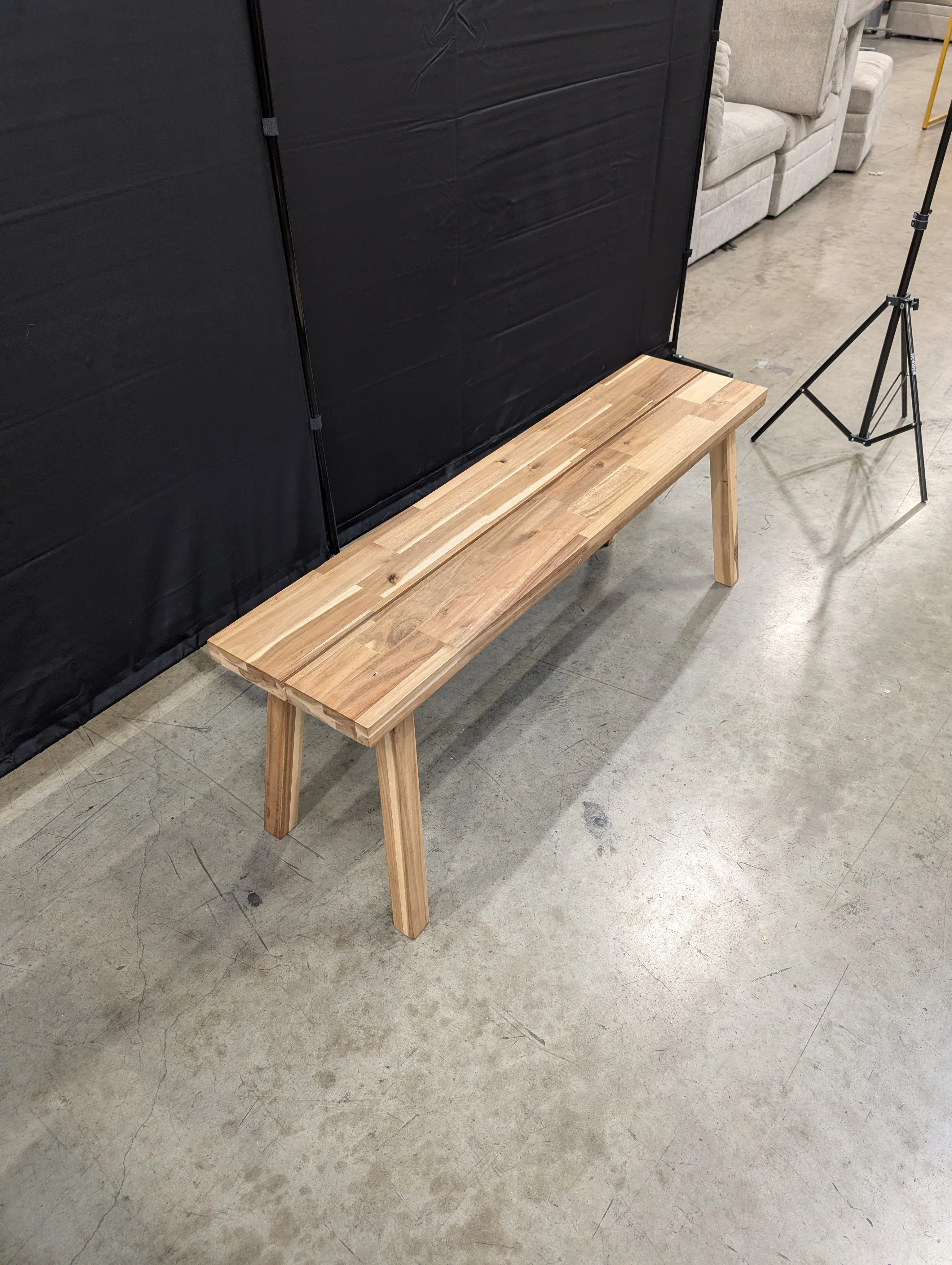 Solid Hardwood Butcher Block Style Rectangular Table - Image 2