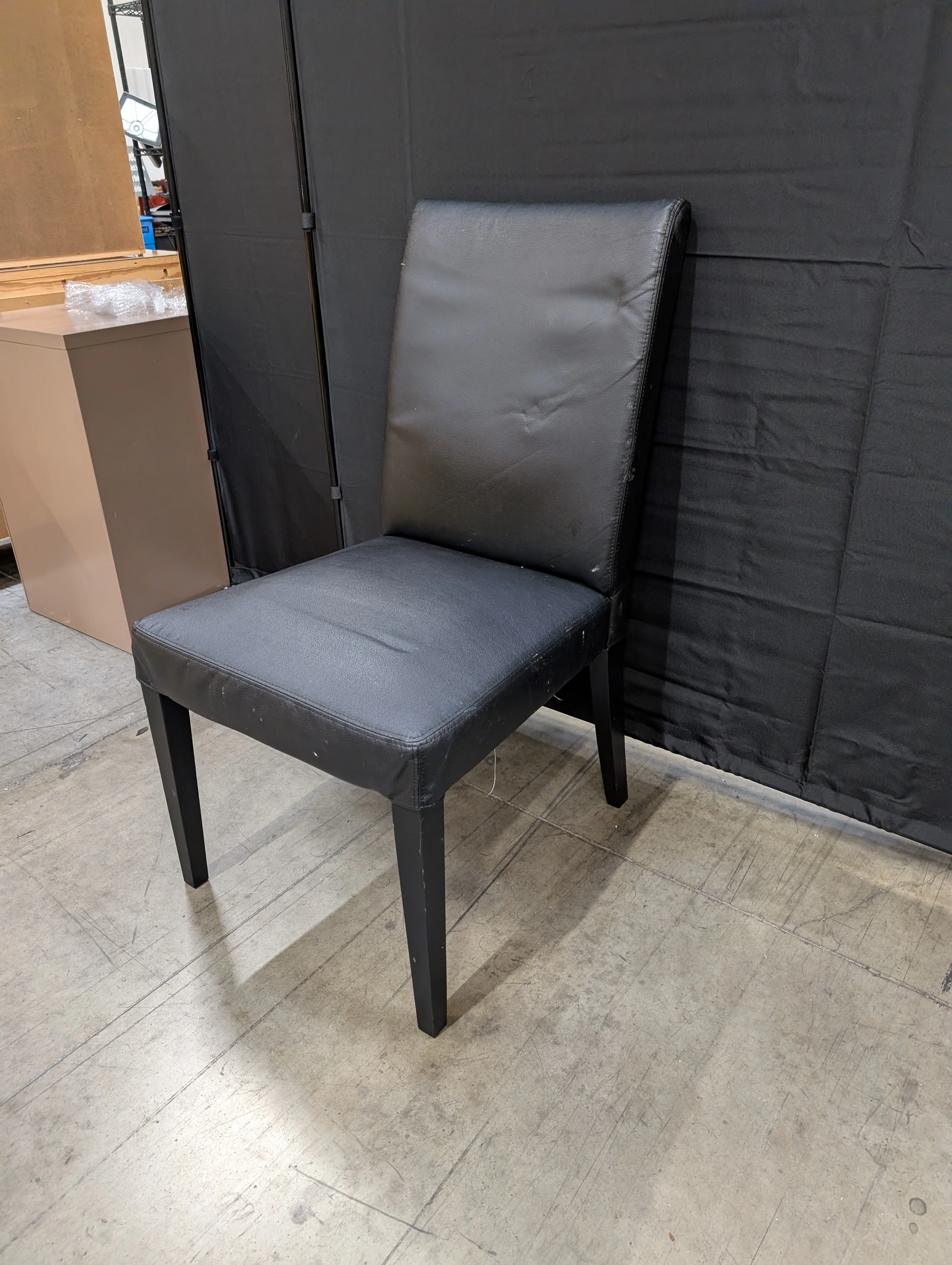 Contemporary Dark Upholstered Dining Side Chair - Image 2