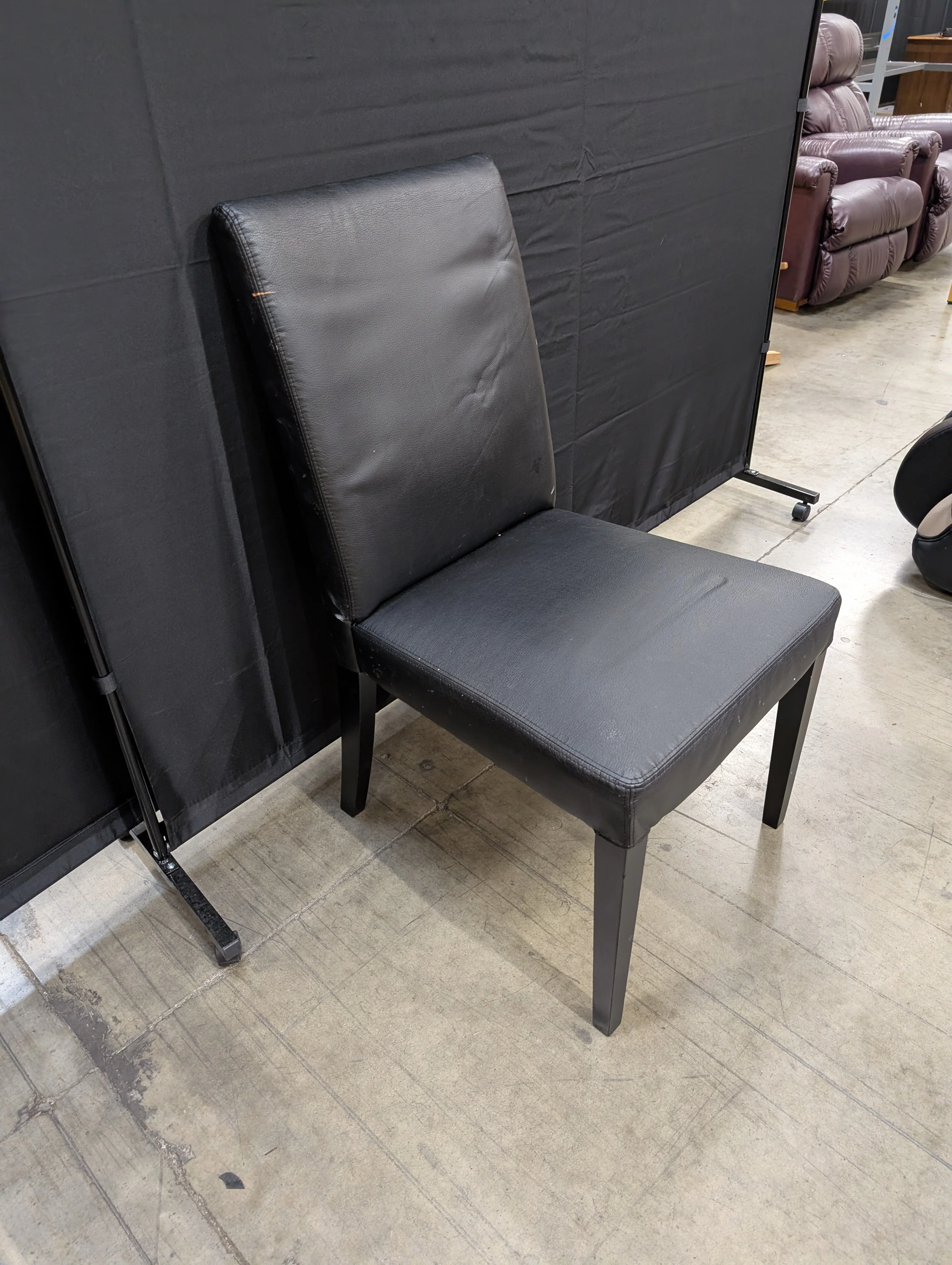 Contemporary Dark Upholstered Dining Side Chair - Image 3