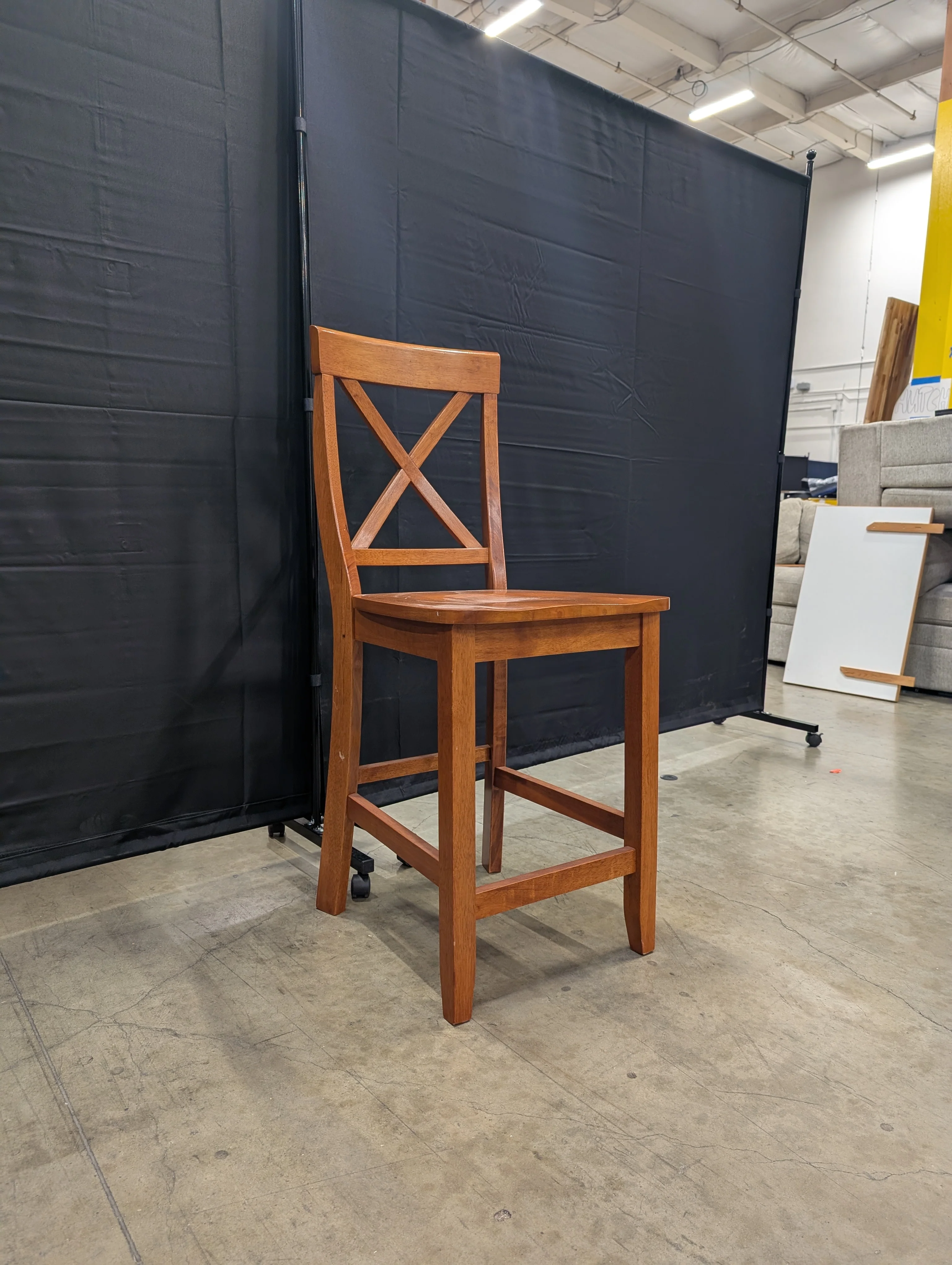 Solid Wood X-Back Dining Chair - Image 2