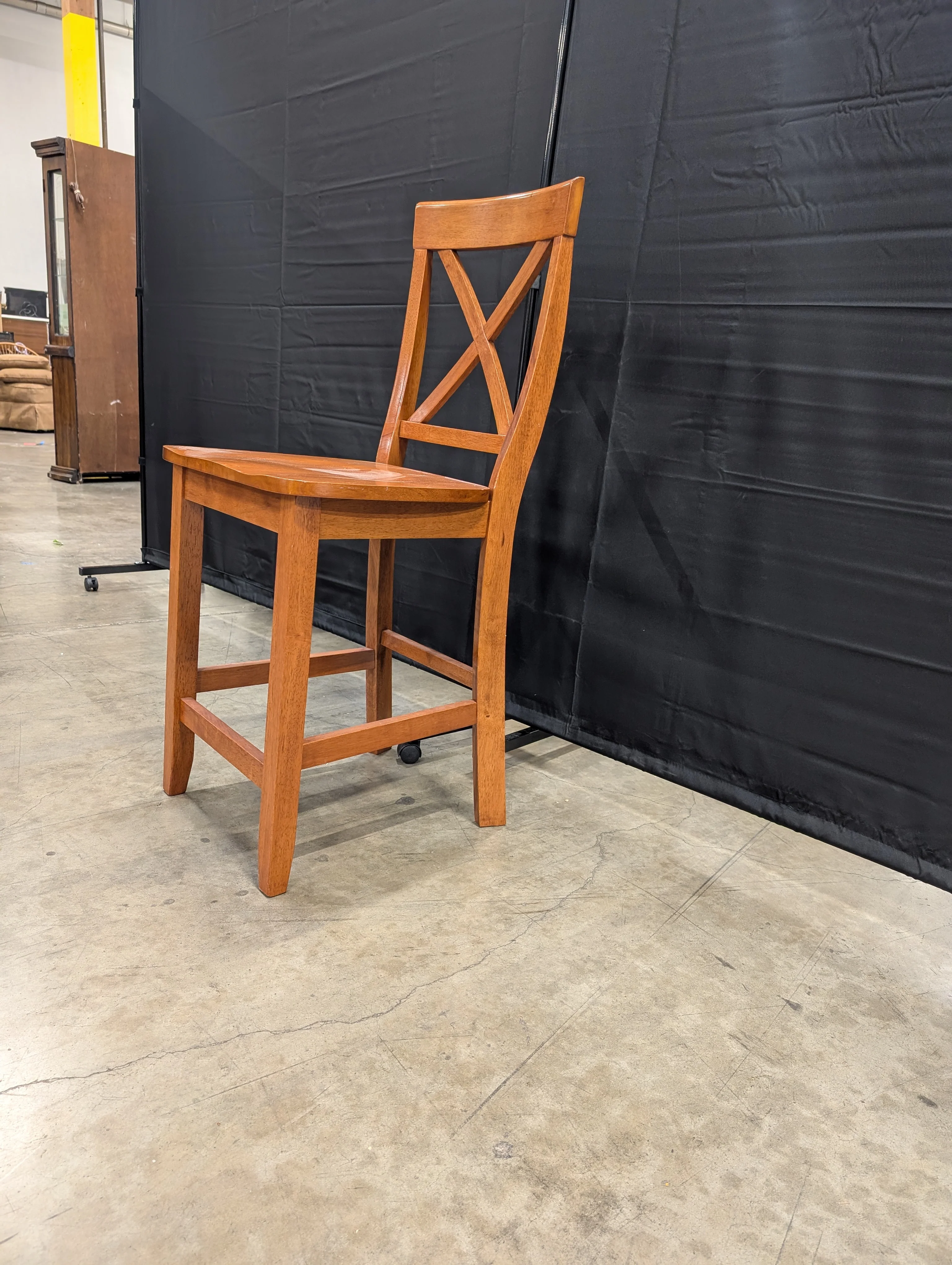 Solid Wood X-Back Dining Chair - Image 3