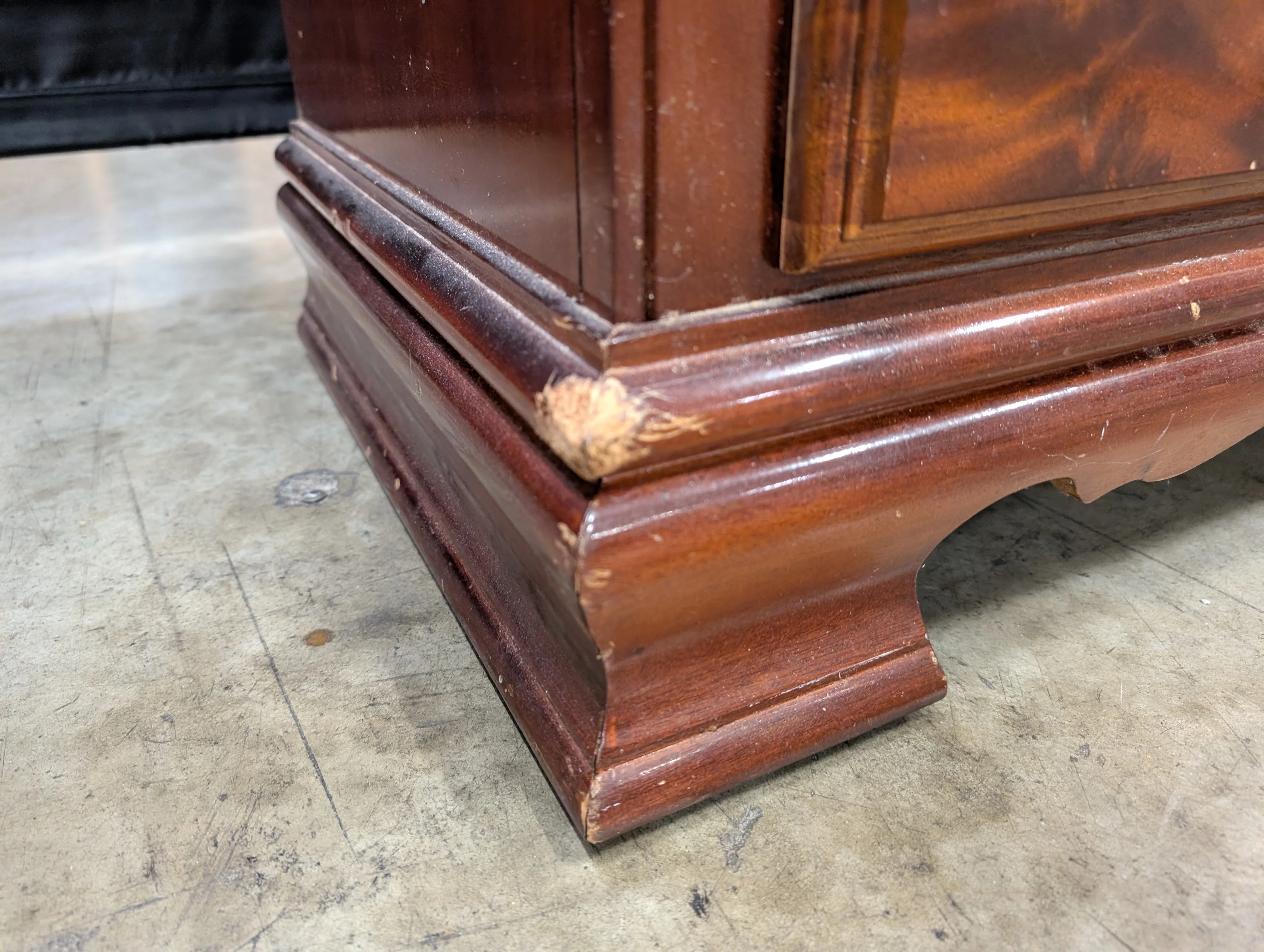 Classic Cherry Finish Tall Chest of Drawers with Brass Hardware - Image 6