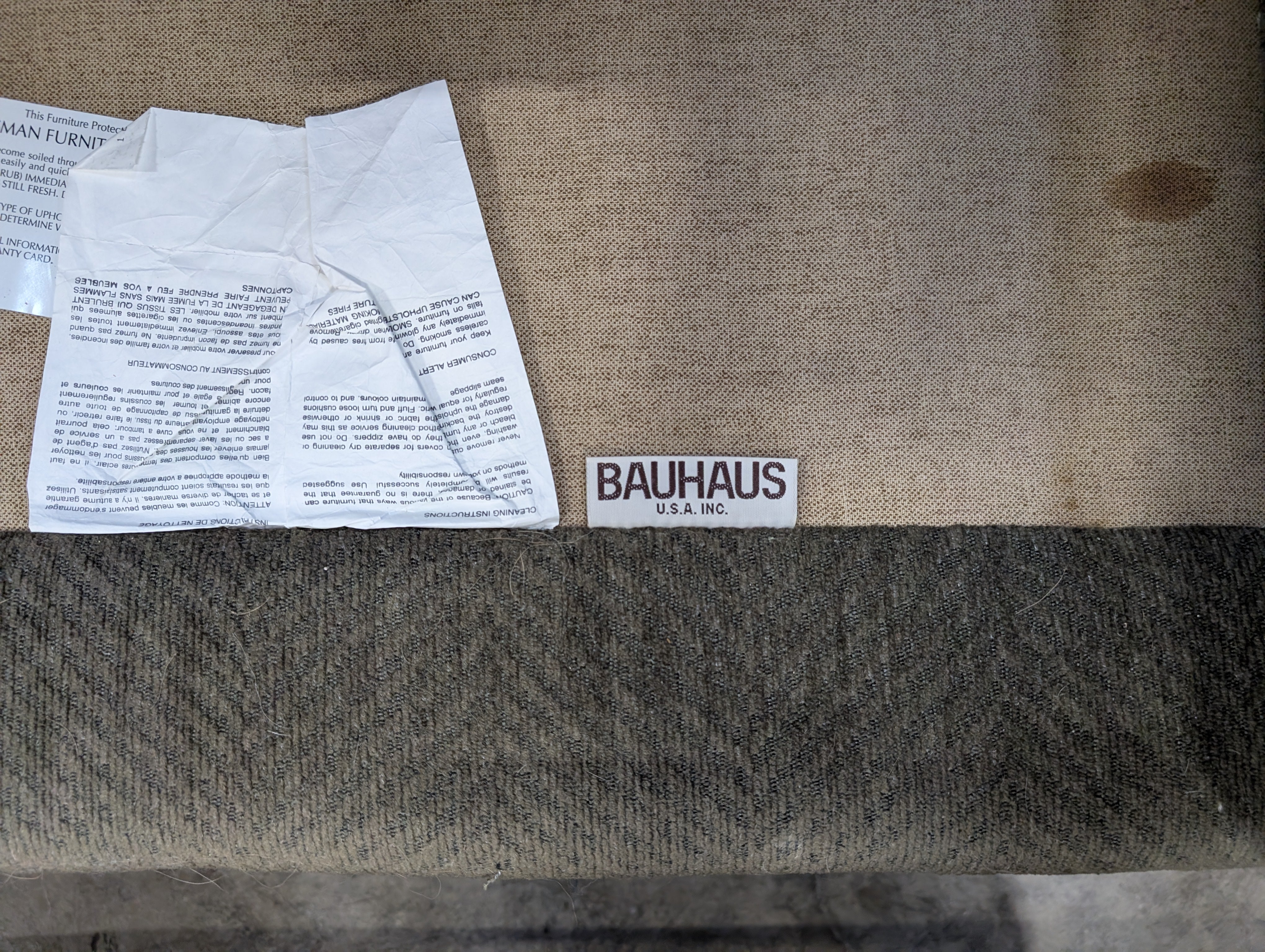 Three-Seater Bauhaus Sofa with Two Matching Ottomans - Image 4