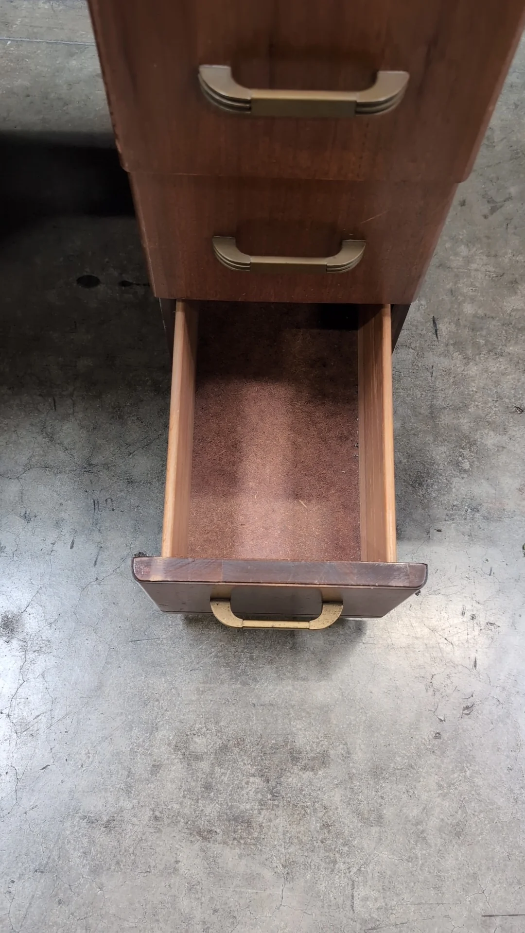Vintage Wood Craft Table with Storage Drawers - Image 17