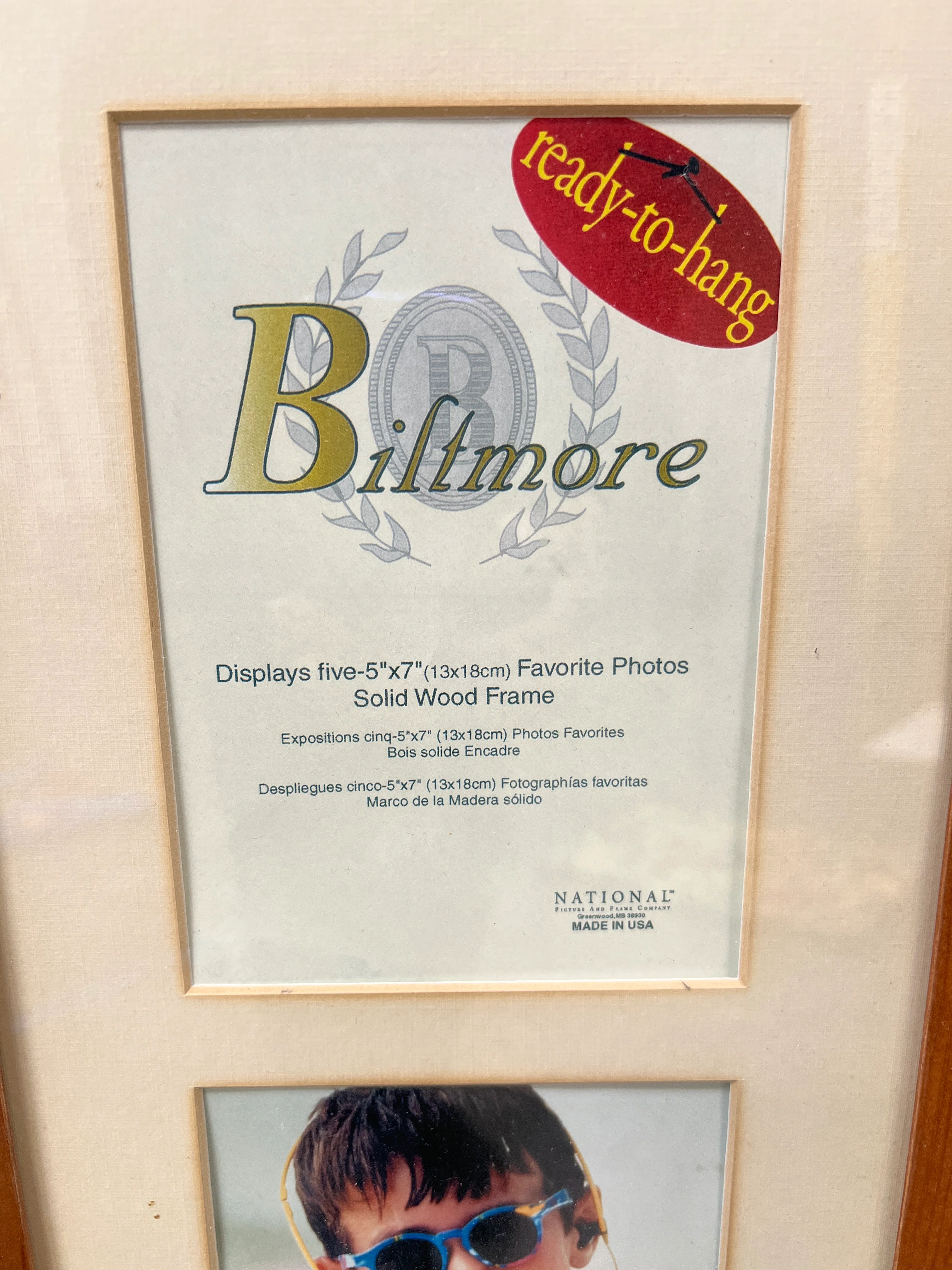 Biltmore Solid Wood Multi-Opening Photo Frame for Five 5x7 Pictures - Image 2