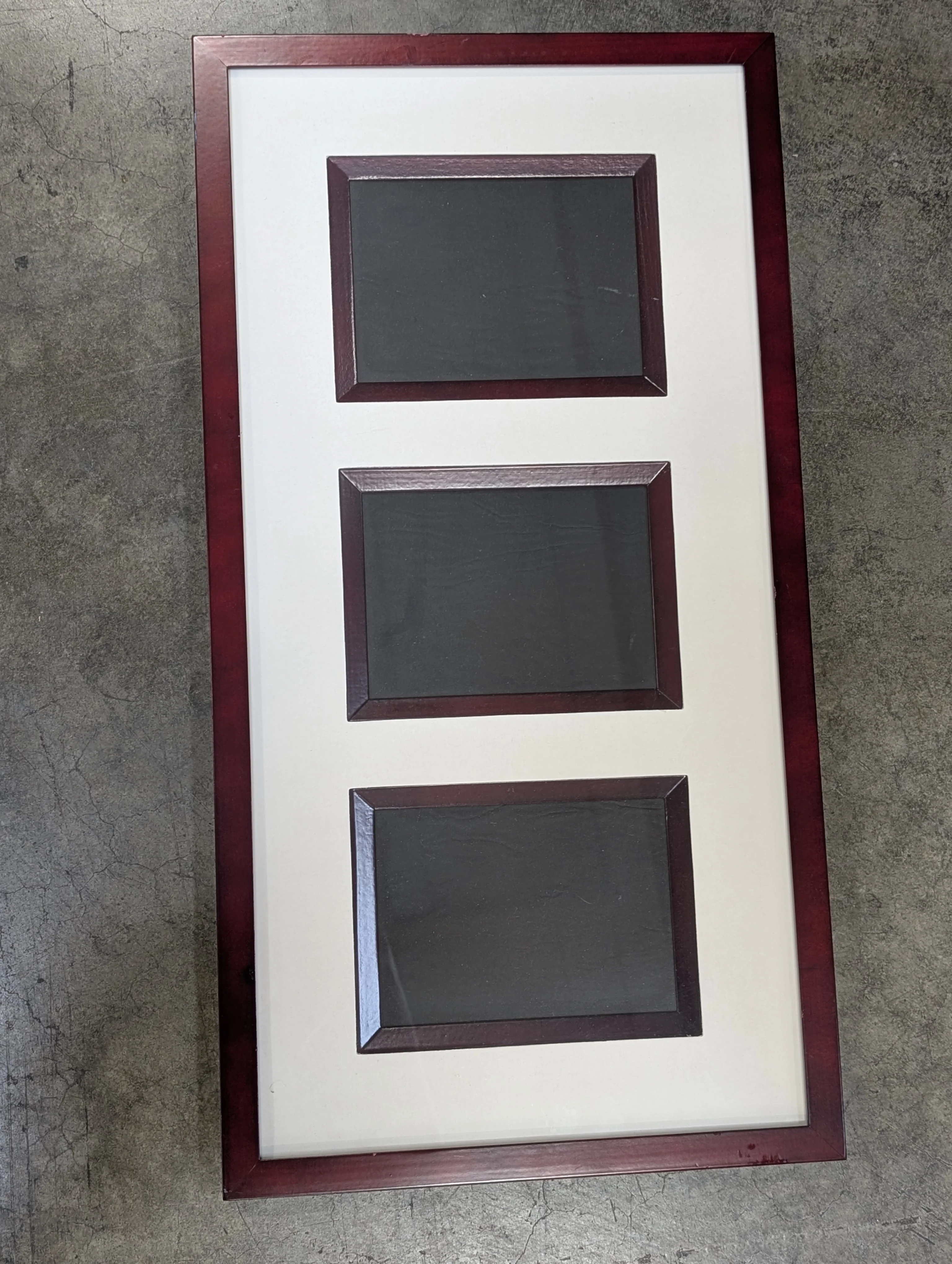Vertical Triple Opening Wood Gallery Photo Frame - Image 3