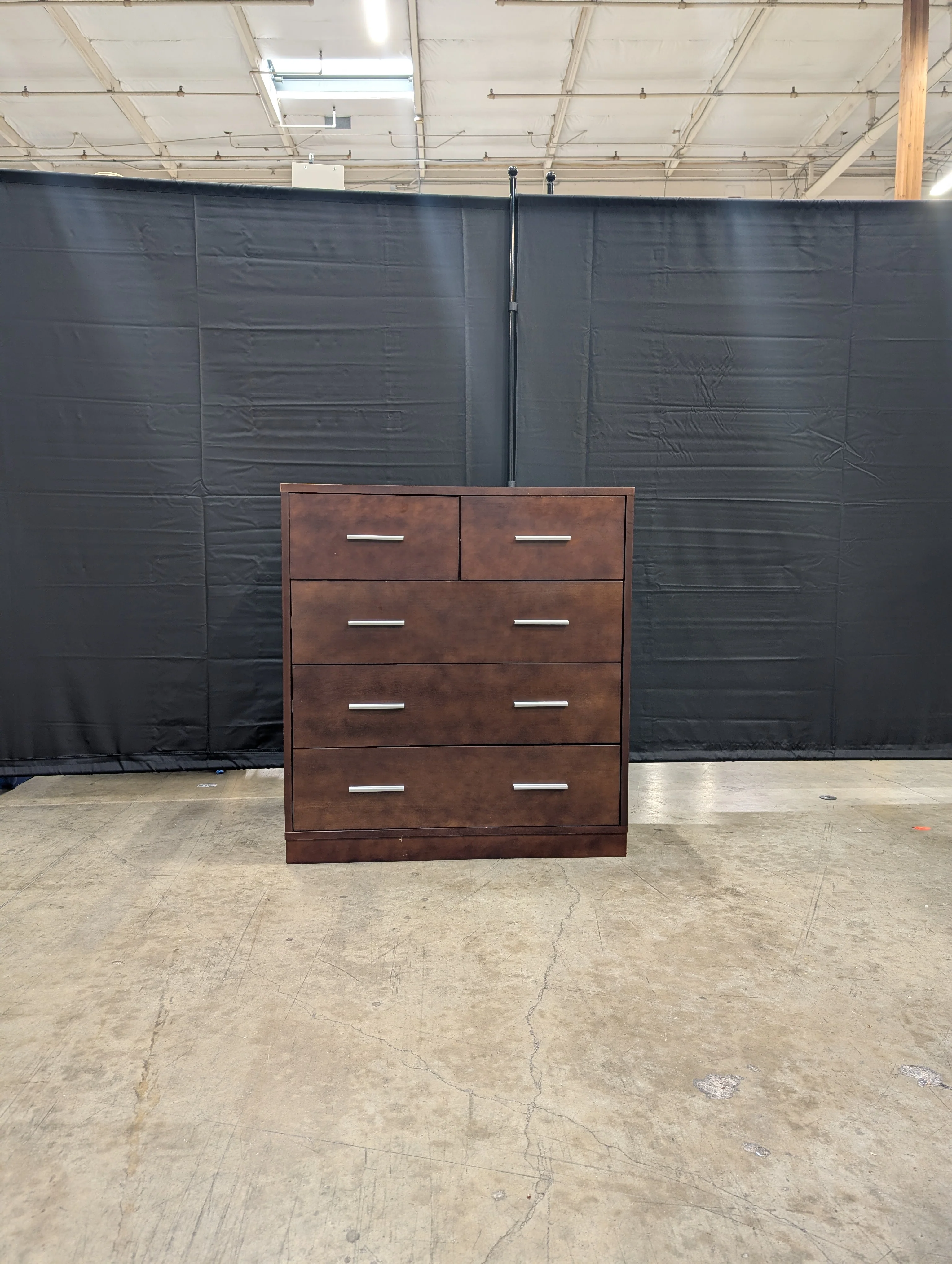Four-Drawer Wood Chest with Modern Bar Pulls - Image 2