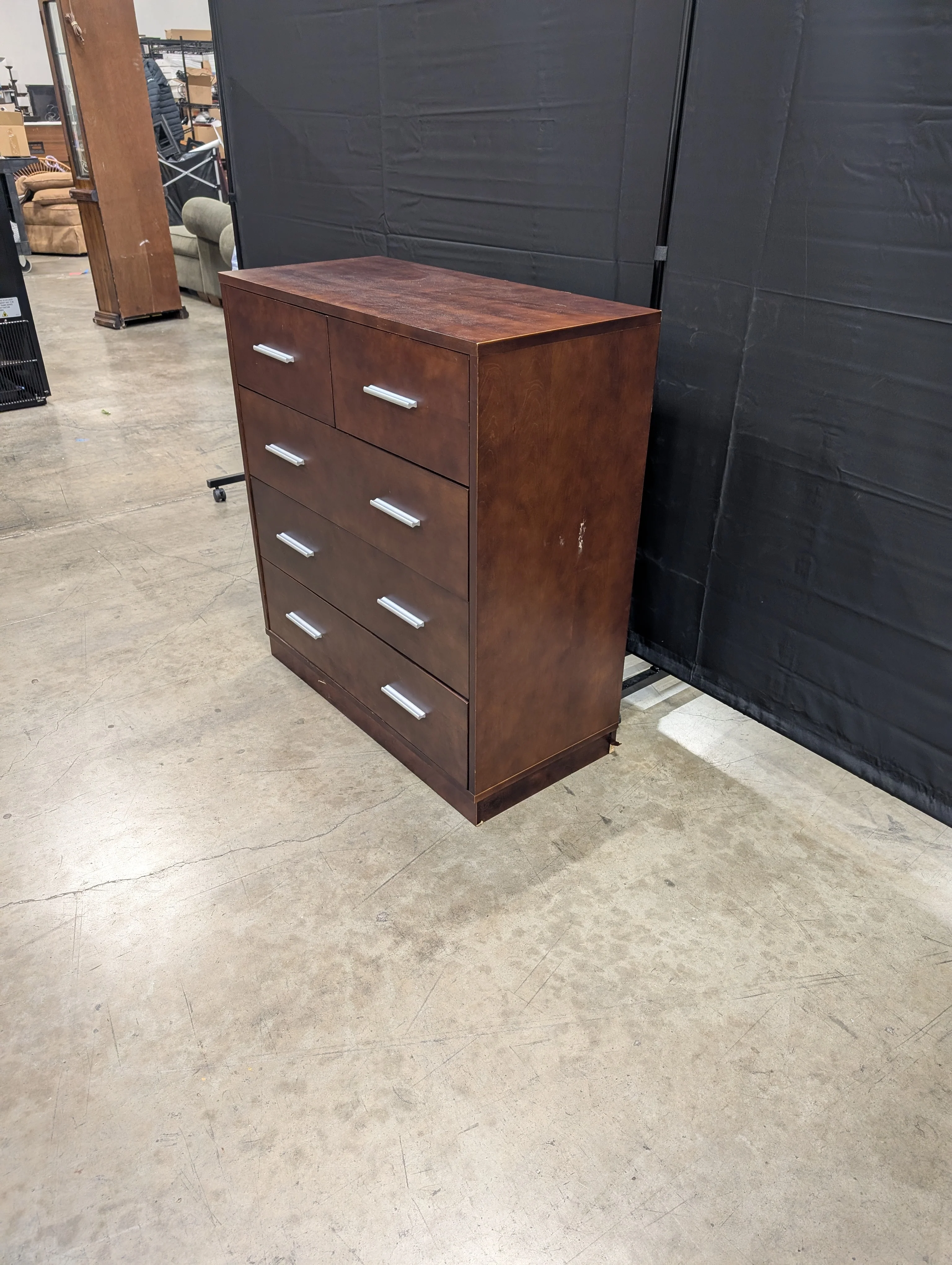 Four-Drawer Wood Chest with Modern Bar Pulls - Image 6