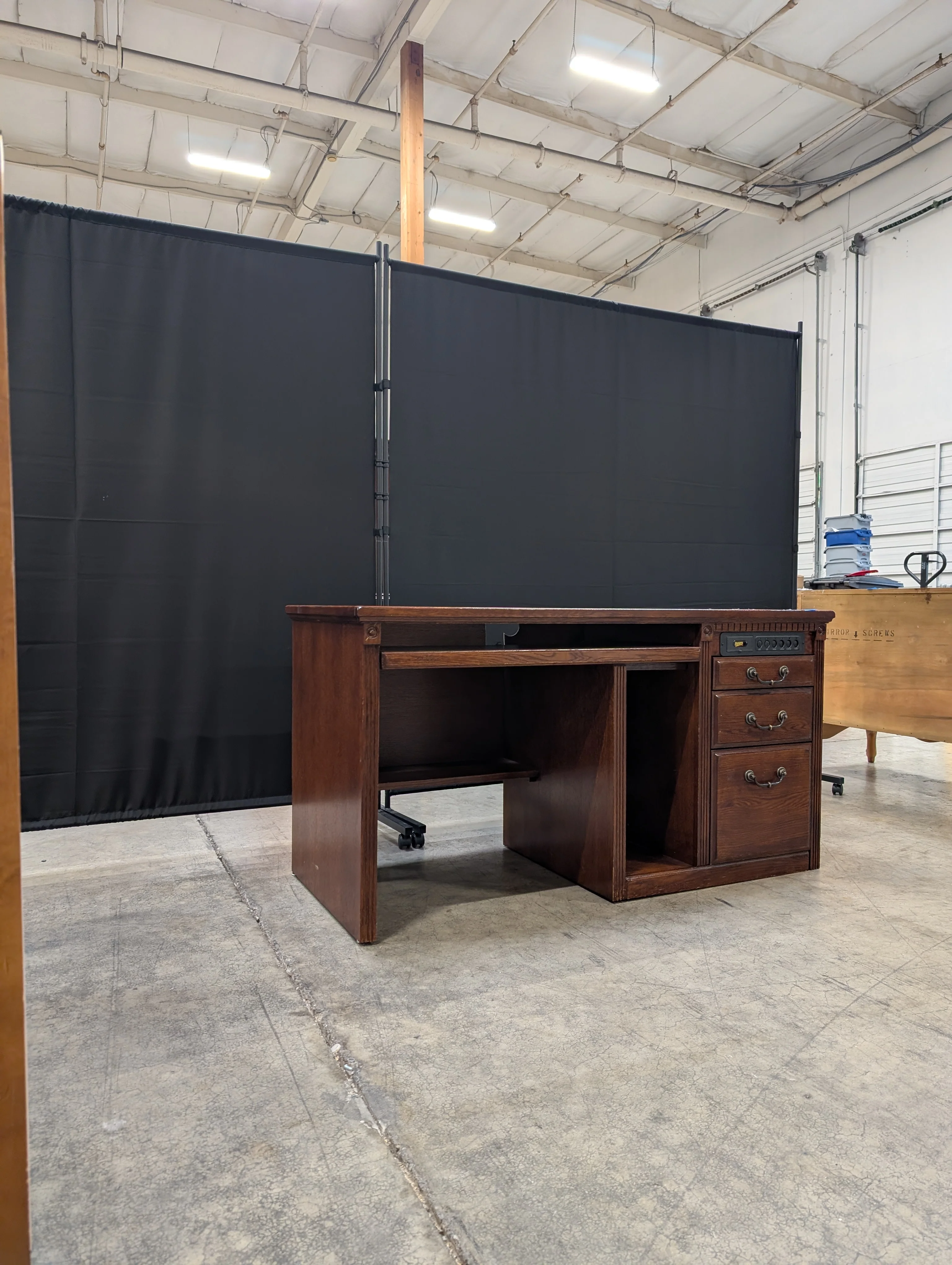 Martin Furniture Dark Wood Office Desk with Storage - Image 4