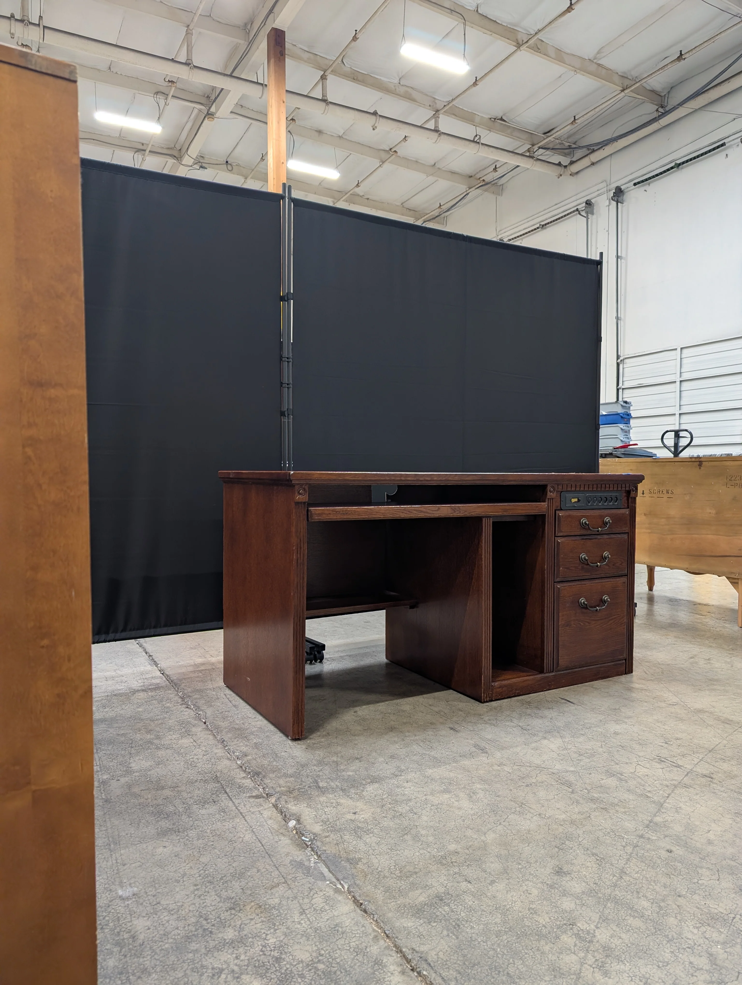 Martin Furniture Dark Wood Office Desk with Storage - Image 5