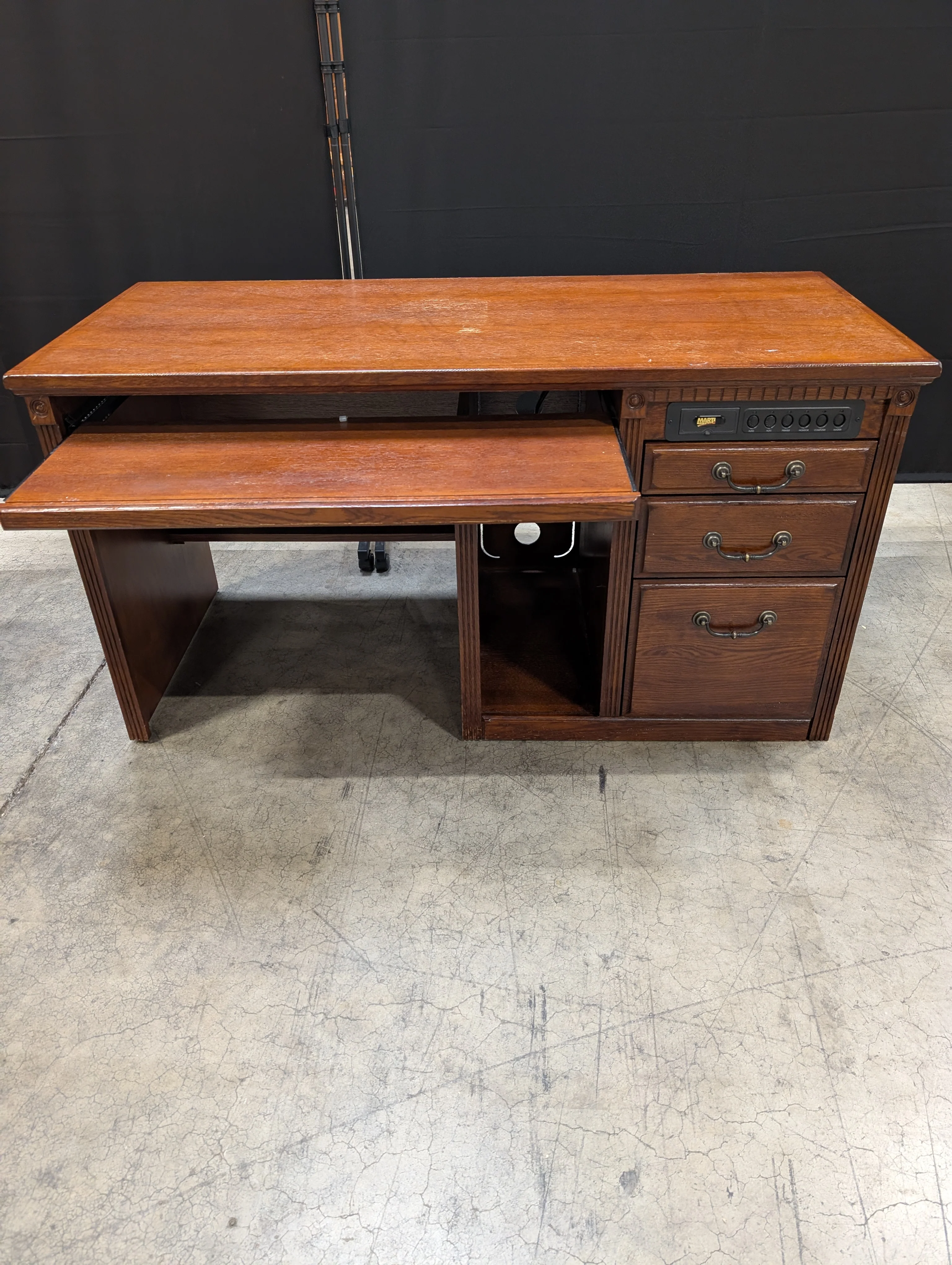 Martin Furniture Dark Wood Office Desk with Storage - Image 6