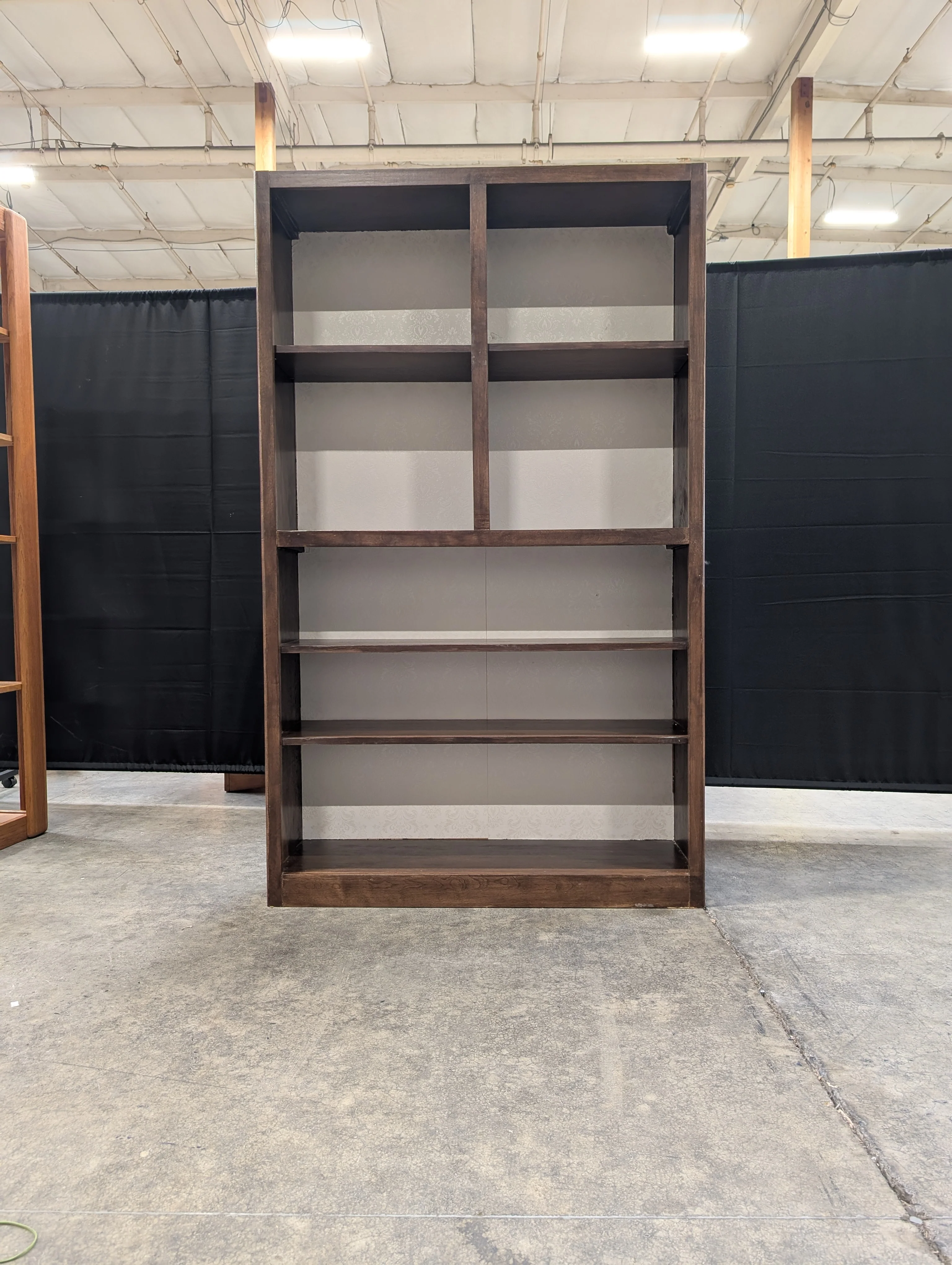 Tall Dark Wood Multi-Shelf Bookcase - Image 2