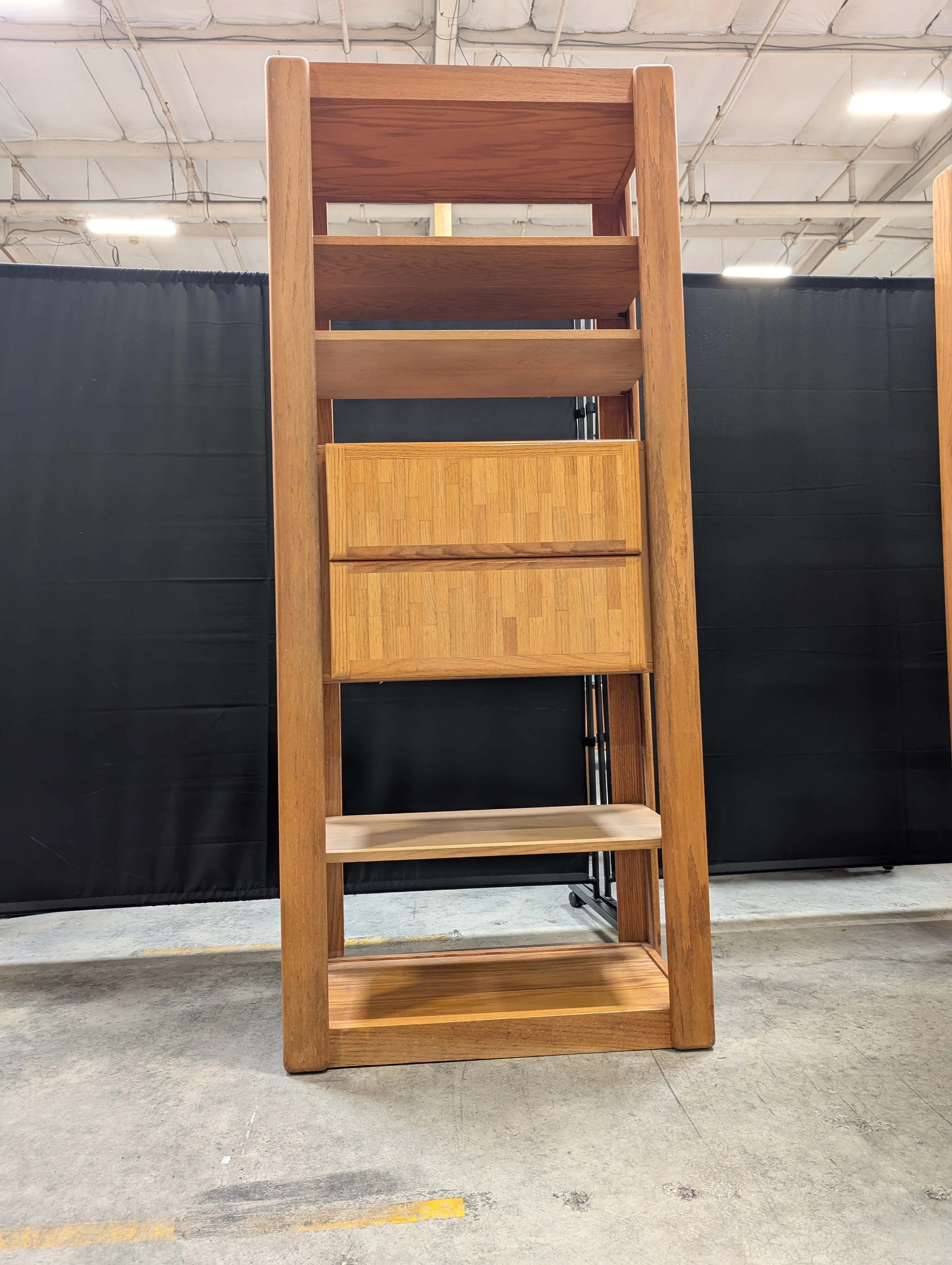 Versatile Timber Bookcase with Integrated Storage Drawers - Image 2