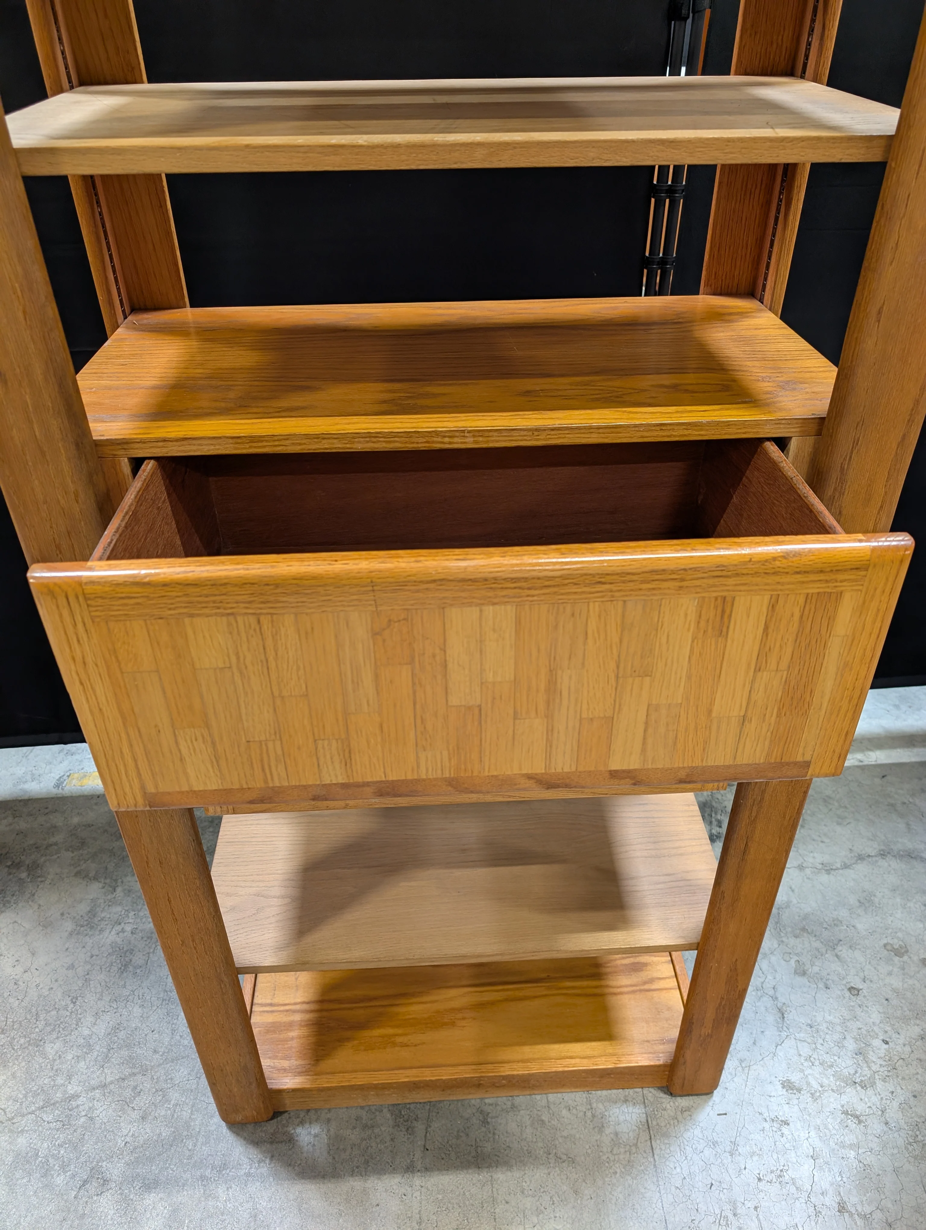 Versatile Timber Bookcase with Integrated Storage Drawers - Image 4