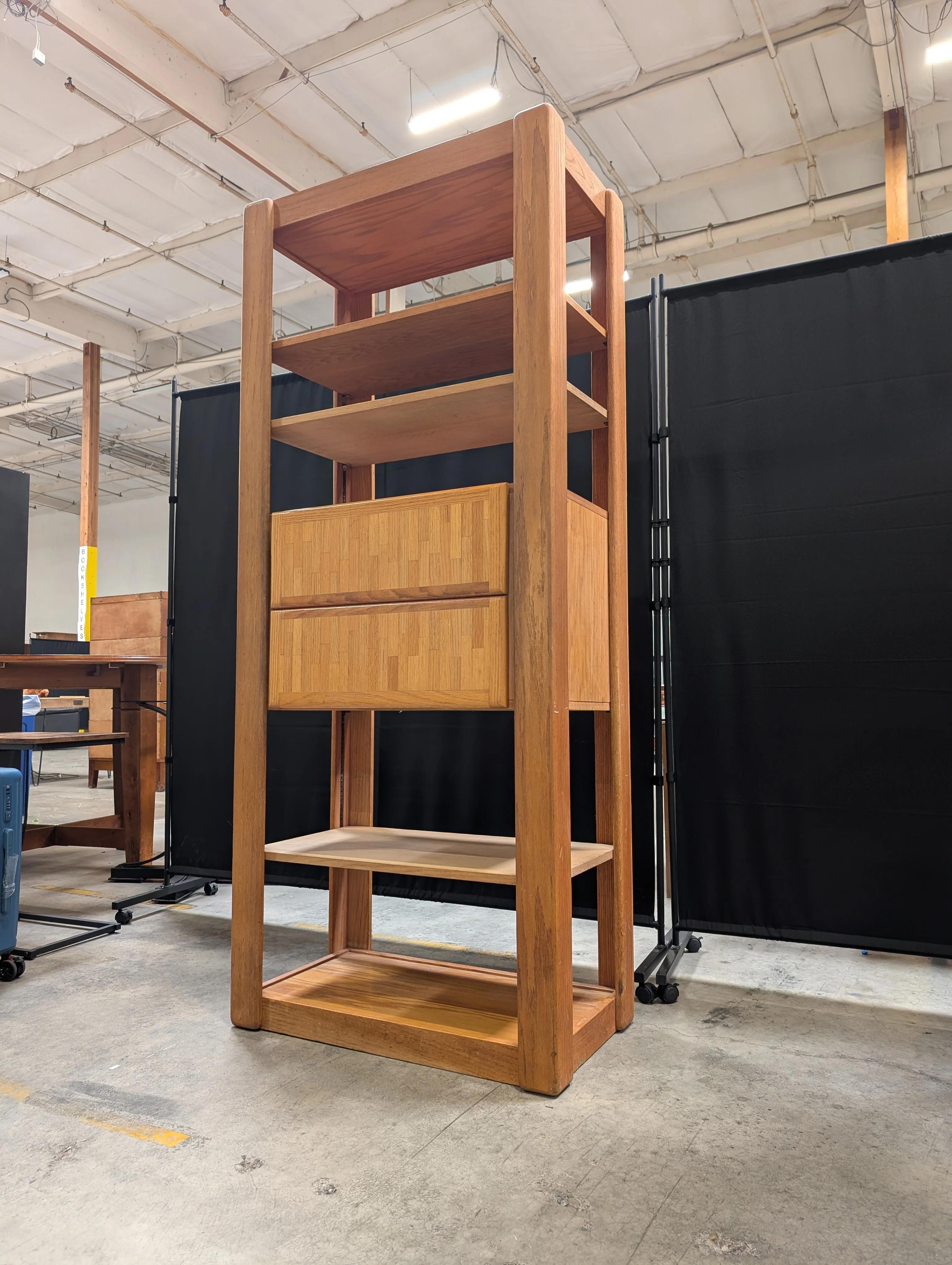 Versatile Timber Bookcase with Integrated Storage Drawers - Image 6
