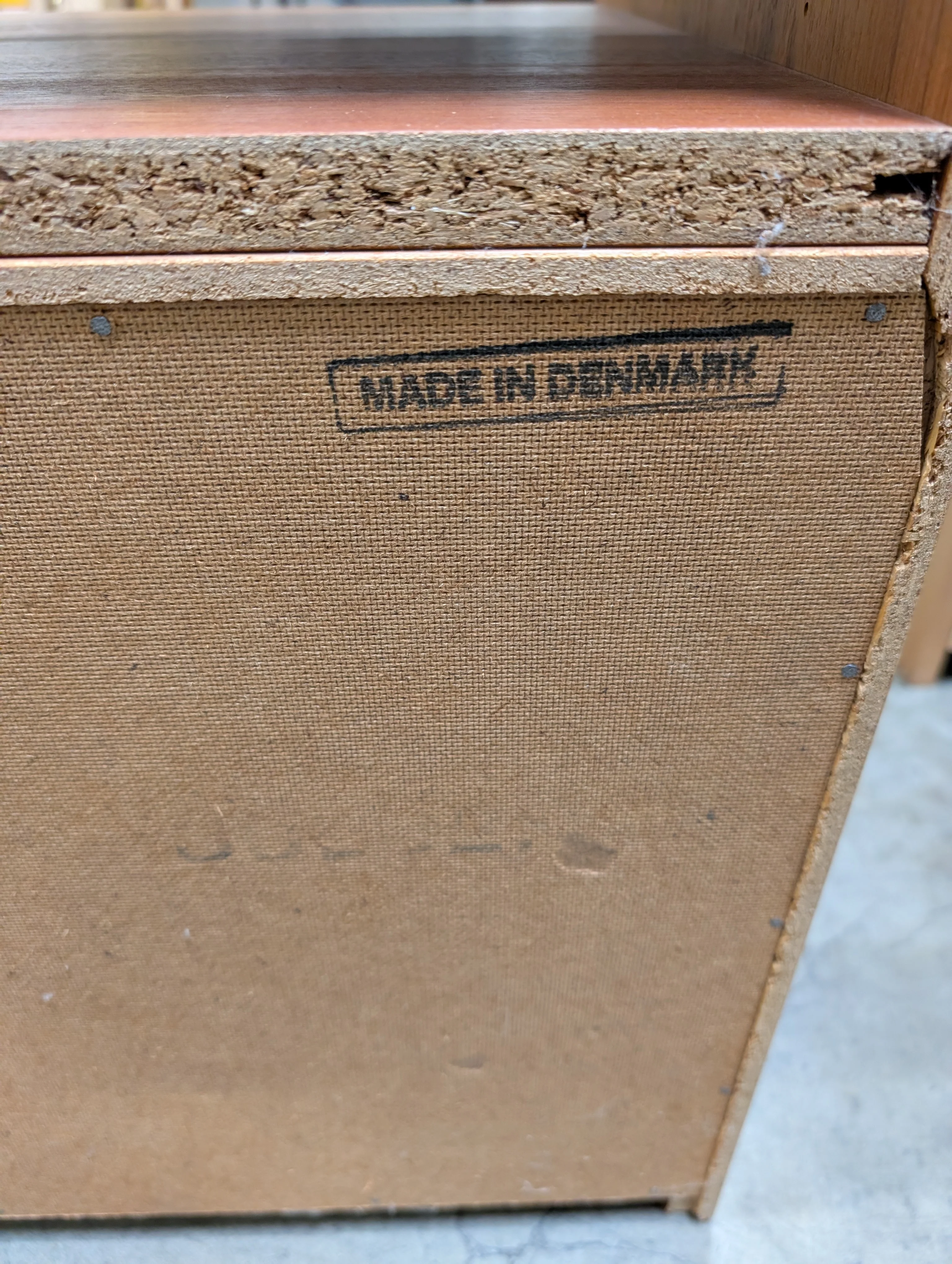 Made in Denmark Wooden Shelving Unit with Record Dividers - Image 3