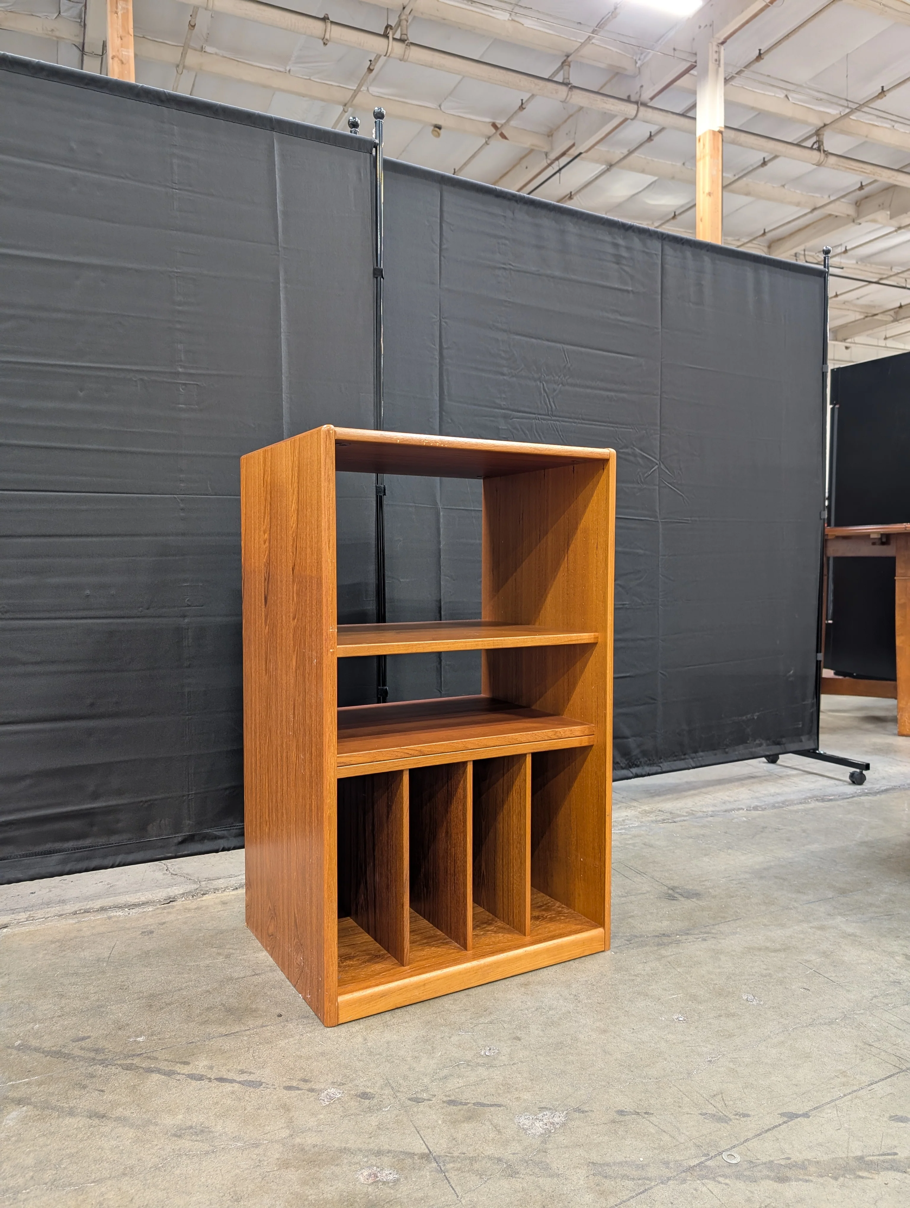 Made in Denmark Wooden Shelving Unit with Record Dividers - Image 6