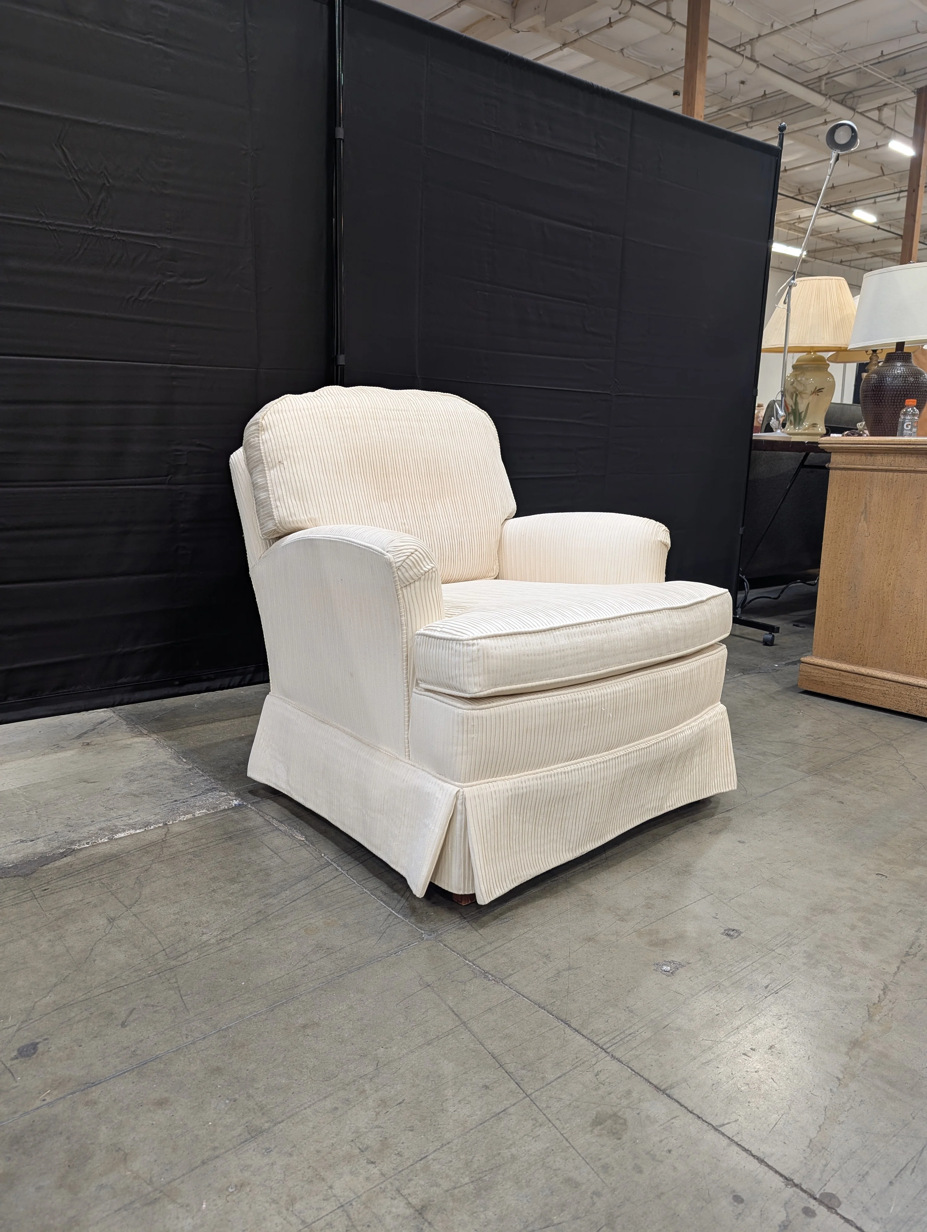 Cream Ribbed WOODMARK Original Accent Armchair - Image 2