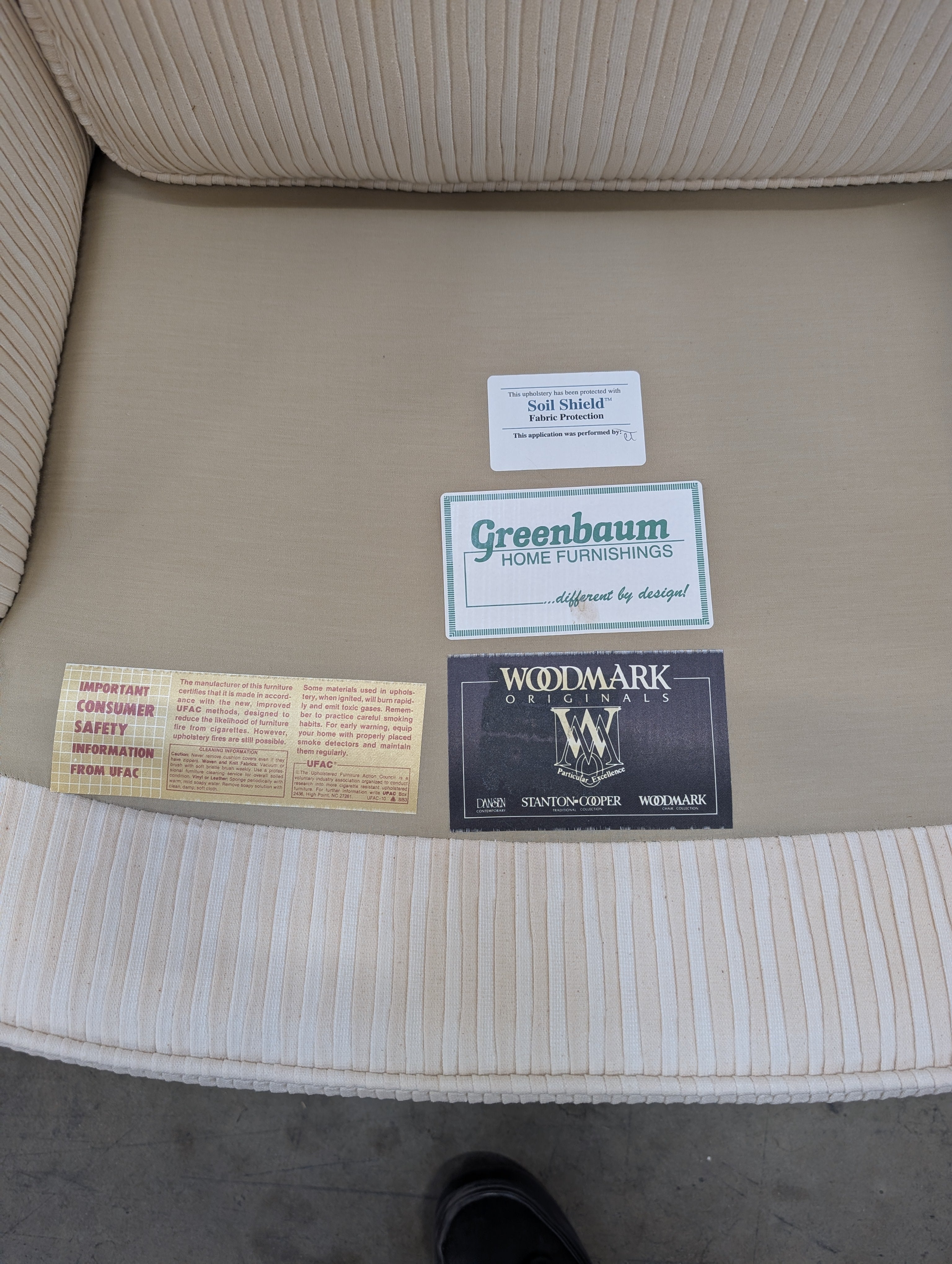 Cream Ribbed WOODMARK Original Accent Armchair - Image 3