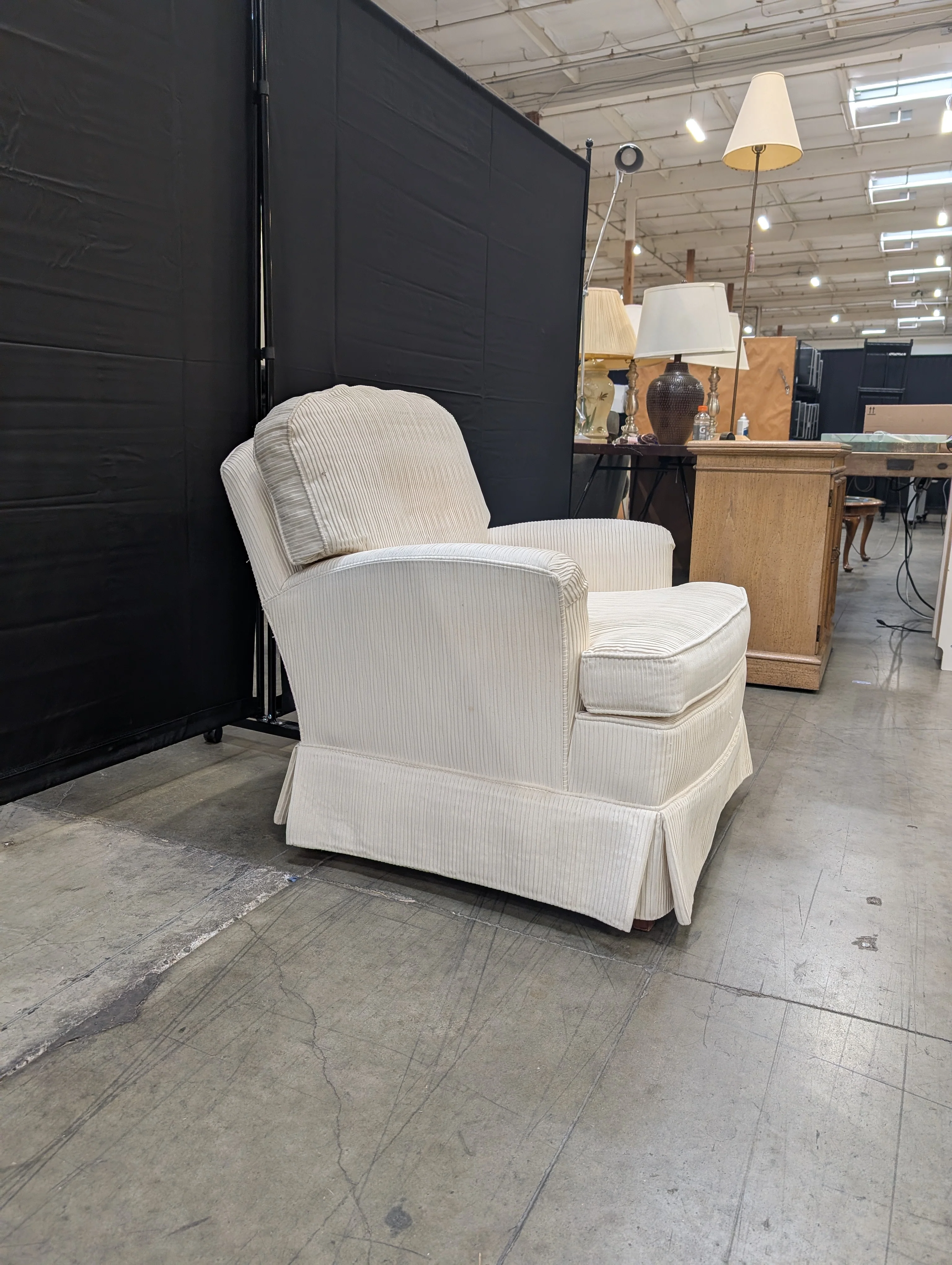 Cream Ribbed WOODMARK Original Accent Armchair - Image 6