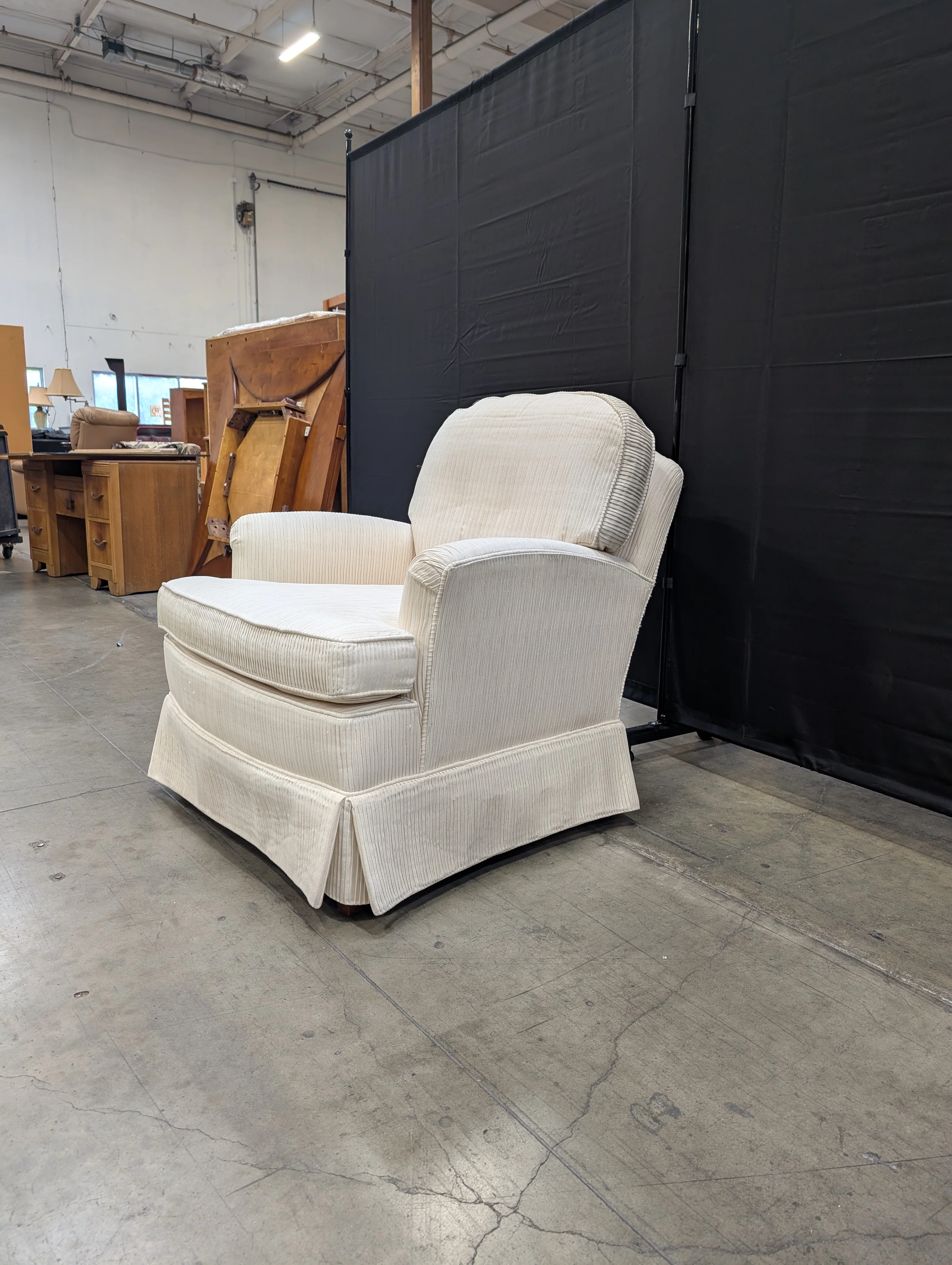 Cream Ribbed WOODMARK Original Accent Armchair - Image 8