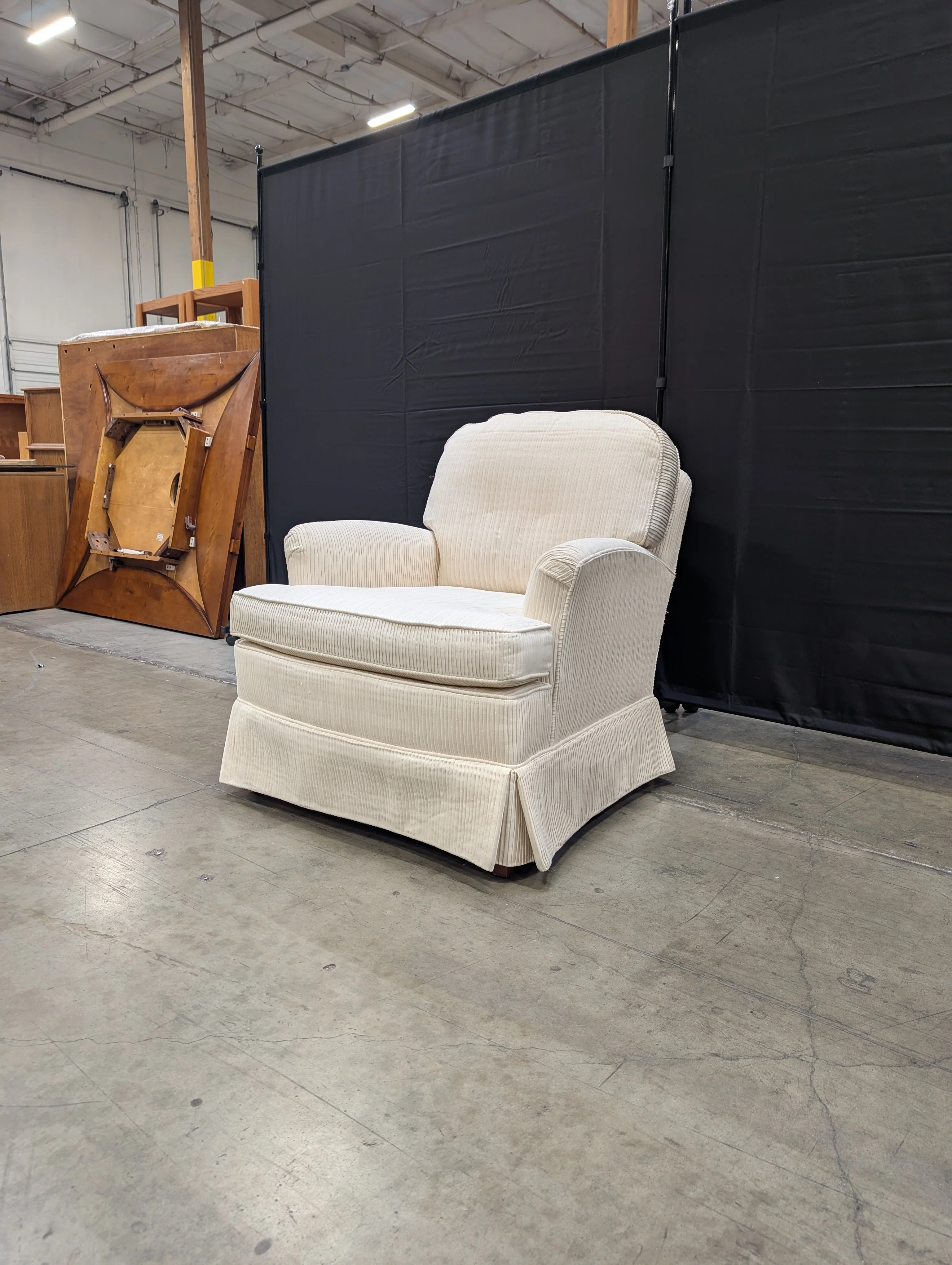 Cream Ribbed WOODMARK Original Accent Armchair - Image 9