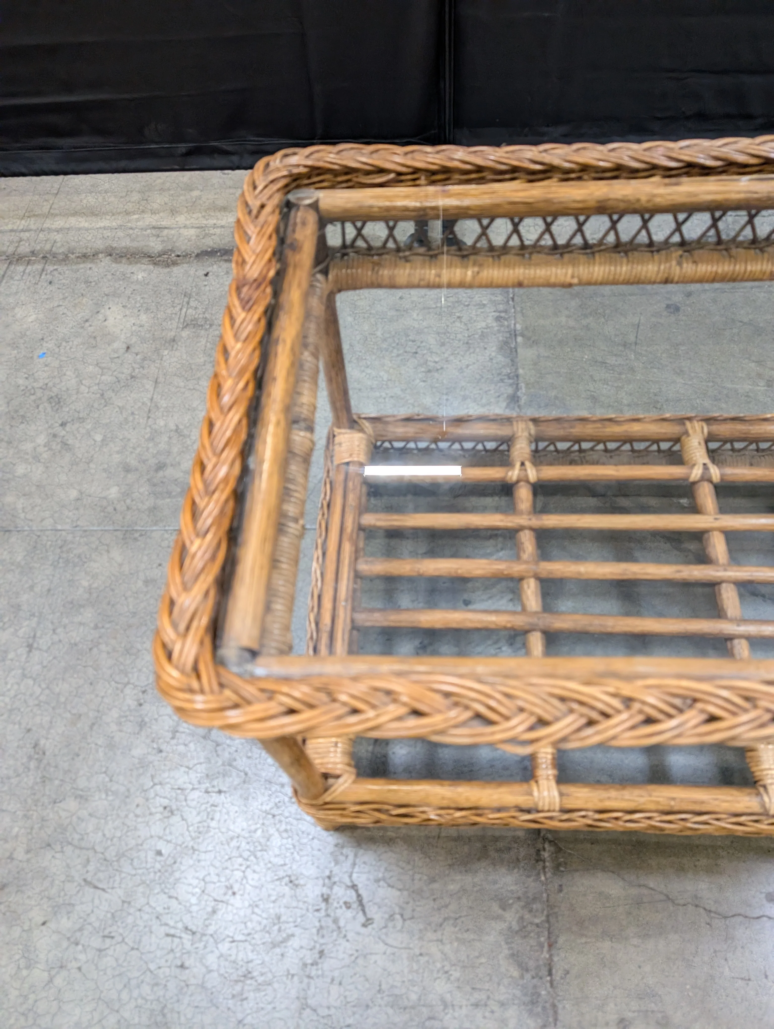 Natural Wicker Rectangular Display Shelf - Image 10