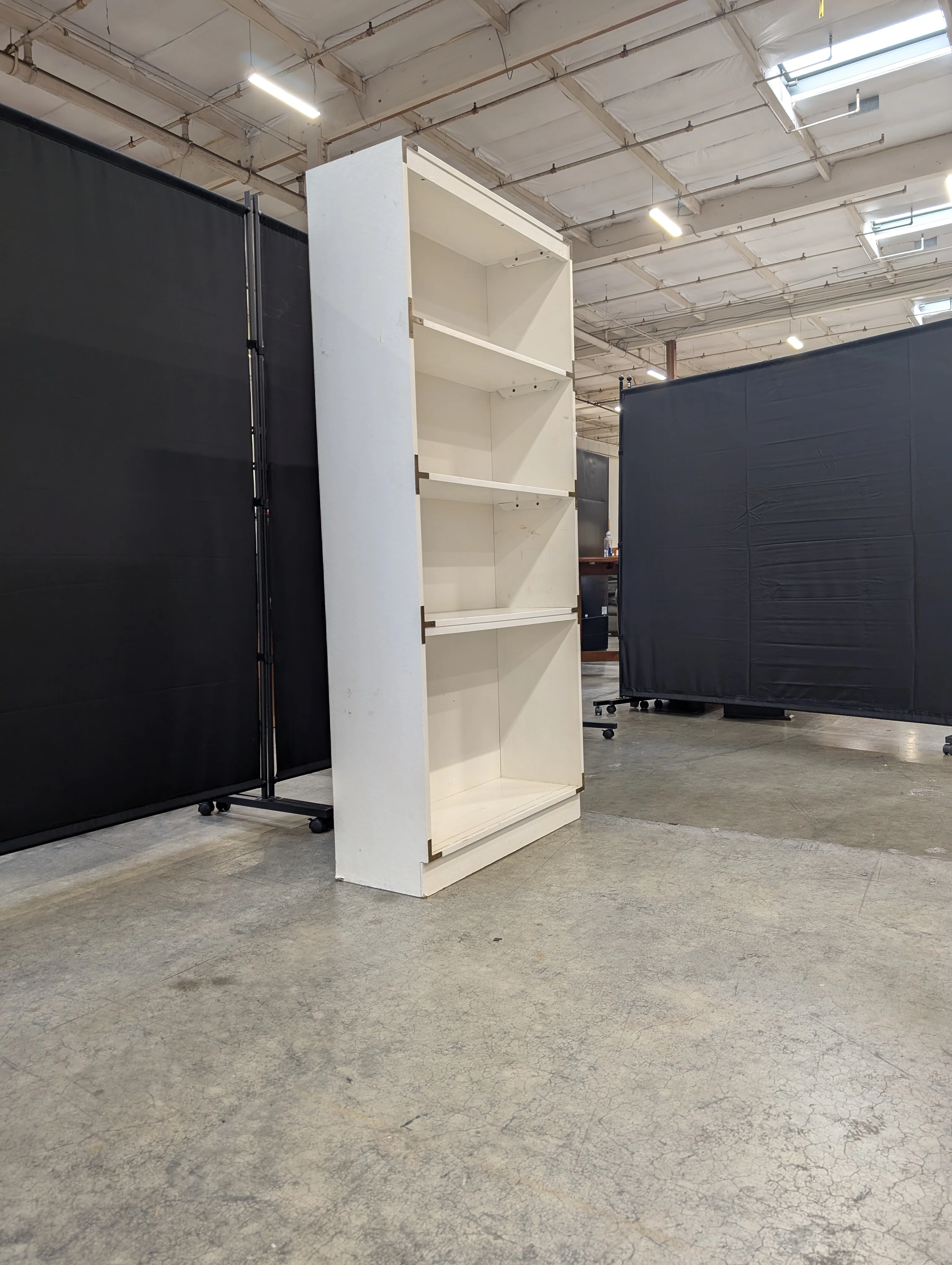 Used White Four-Shelf Bookcase - Image 2