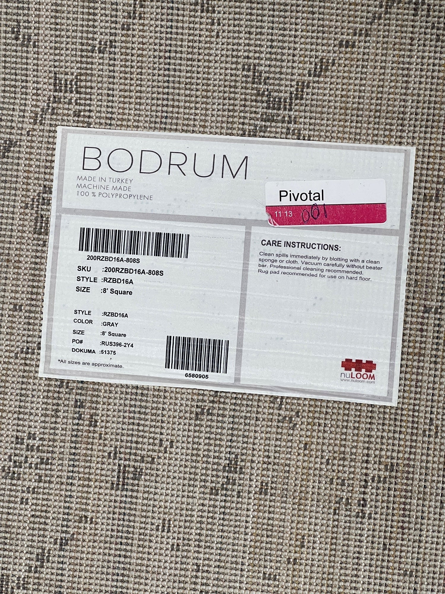 nuLOOM Bodrum Geometric Square Area Rug - 8' x 8' - Image 5