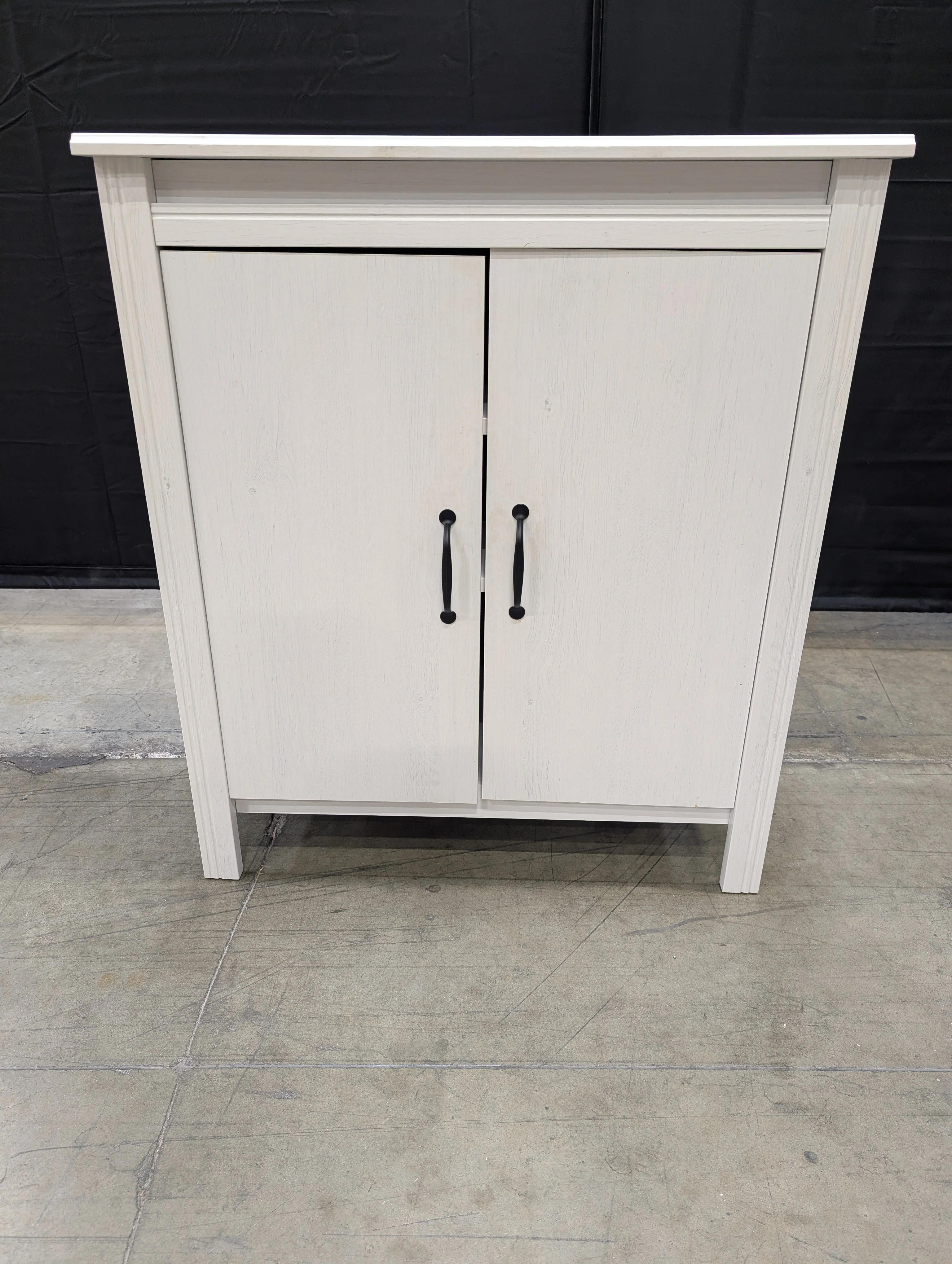 Versatile Off-White Wooden Storage Cabinet with Two Doors - Image 9