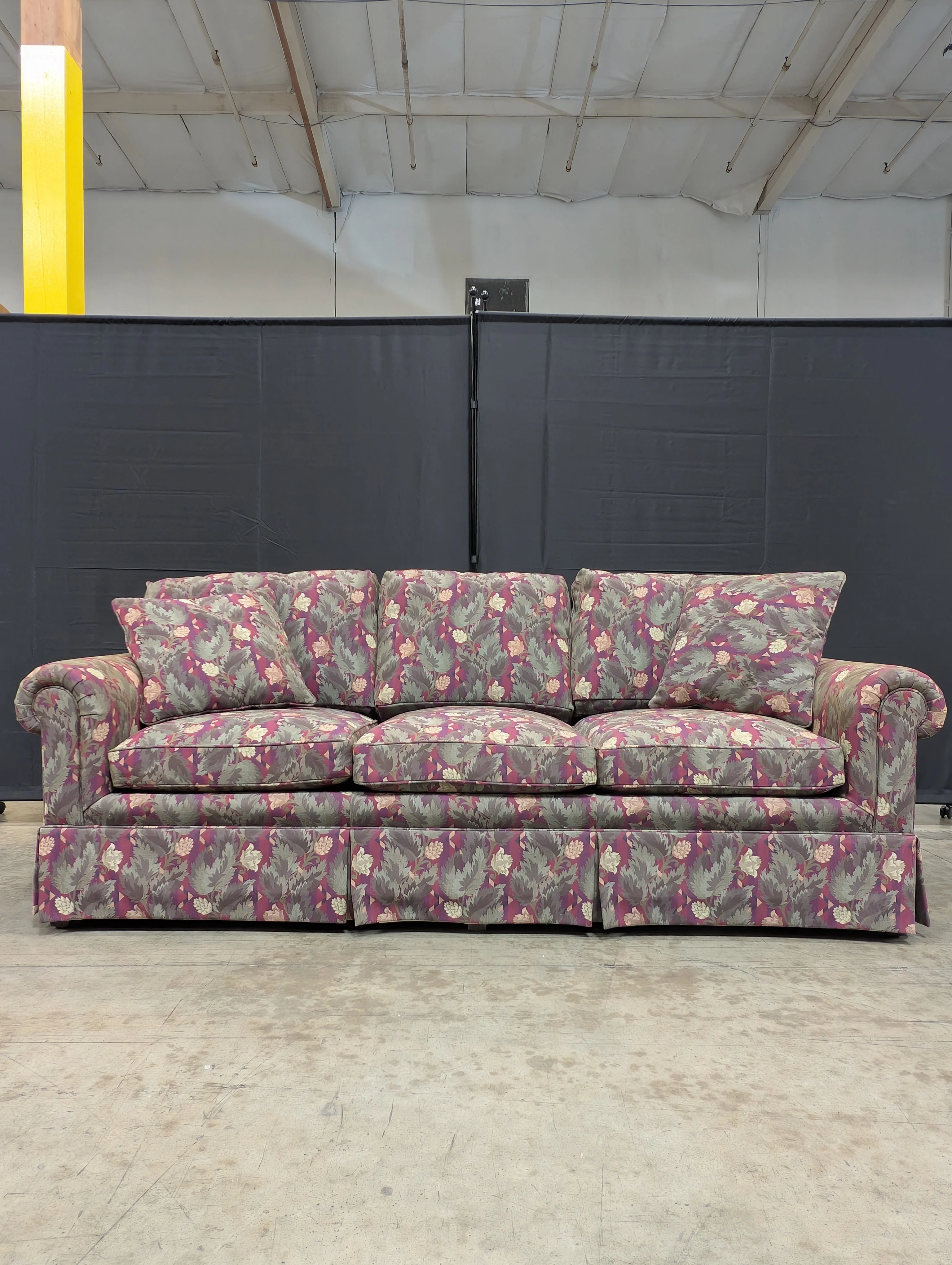 Valley furniture Upholstered Three-Seater Sofa with Botanical Pattern - Image 6