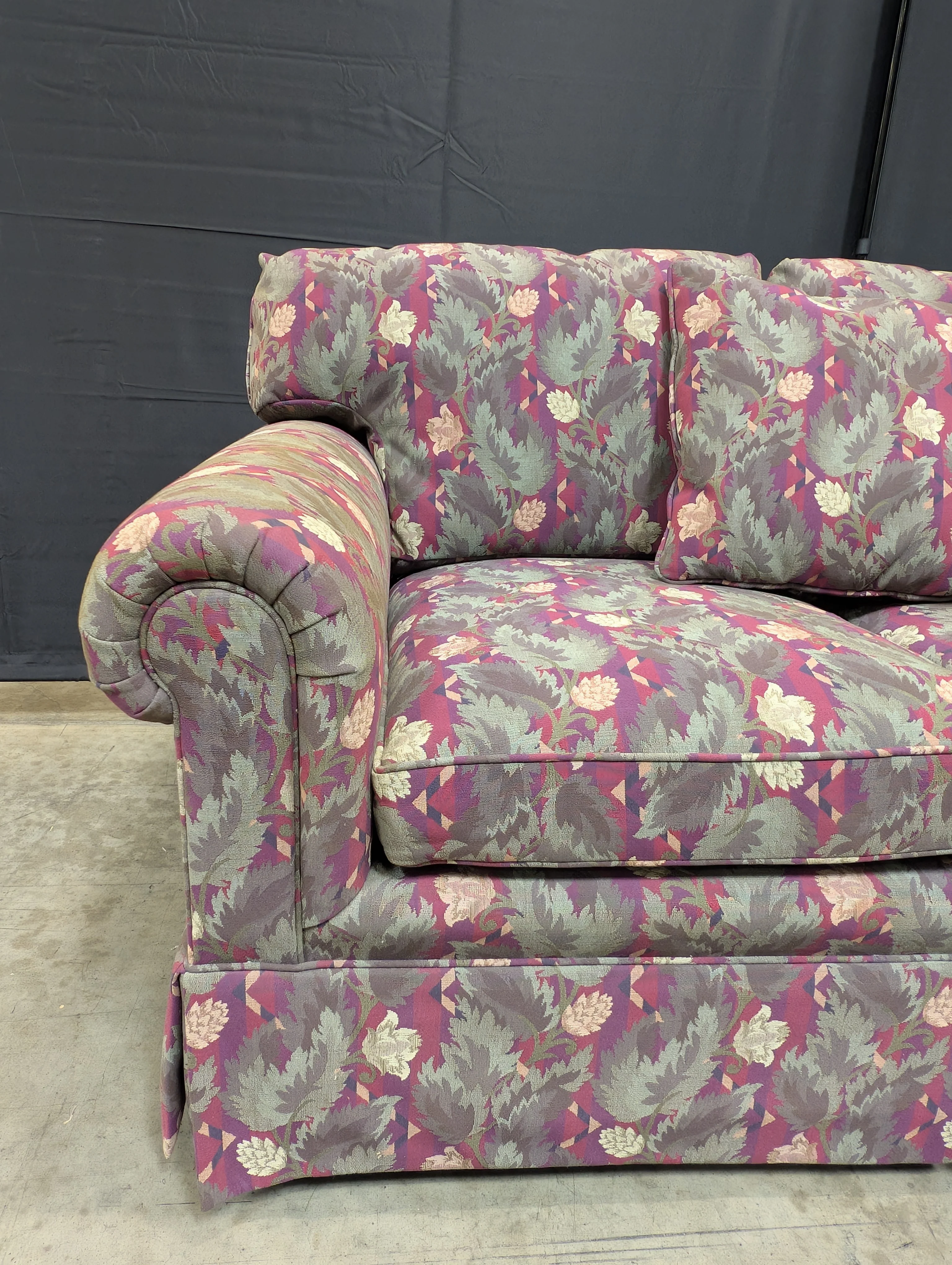 Valley furniture Upholstered Three-Seater Sofa with Botanical Pattern - Image 7