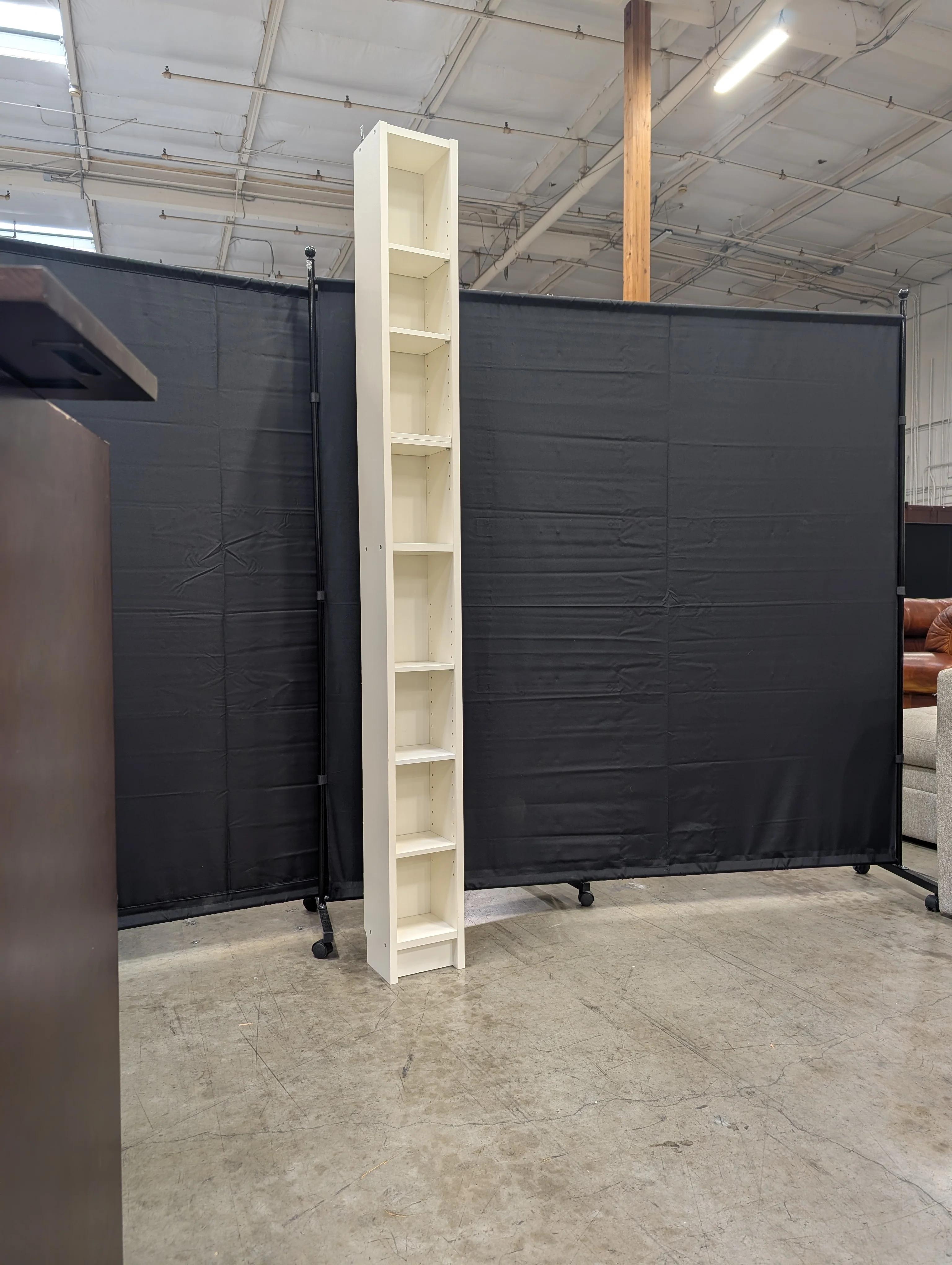 Tall Cream Narrow Media Storage Unit - Image 2