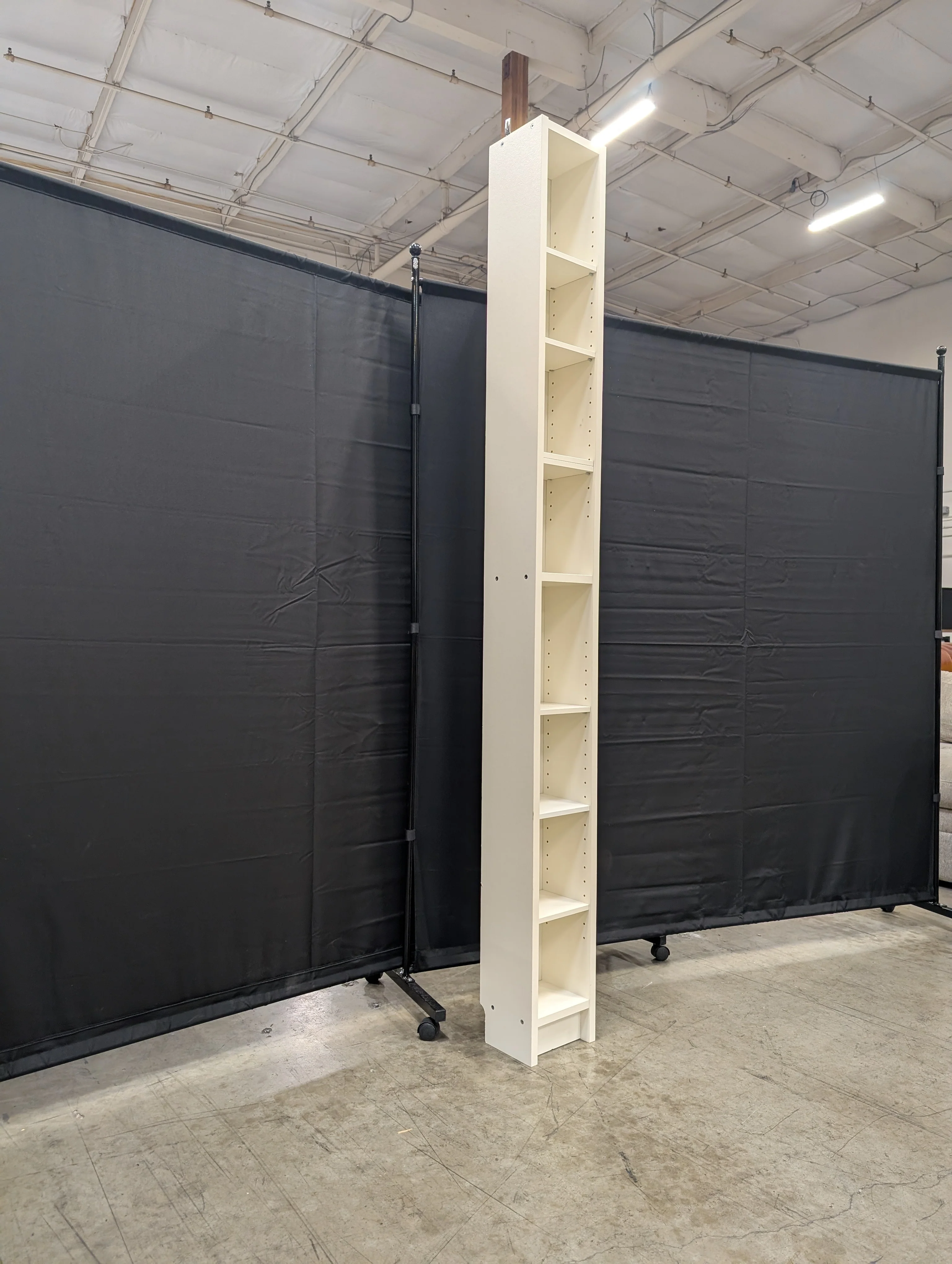 Tall Cream Narrow Media Storage Unit - Image 3