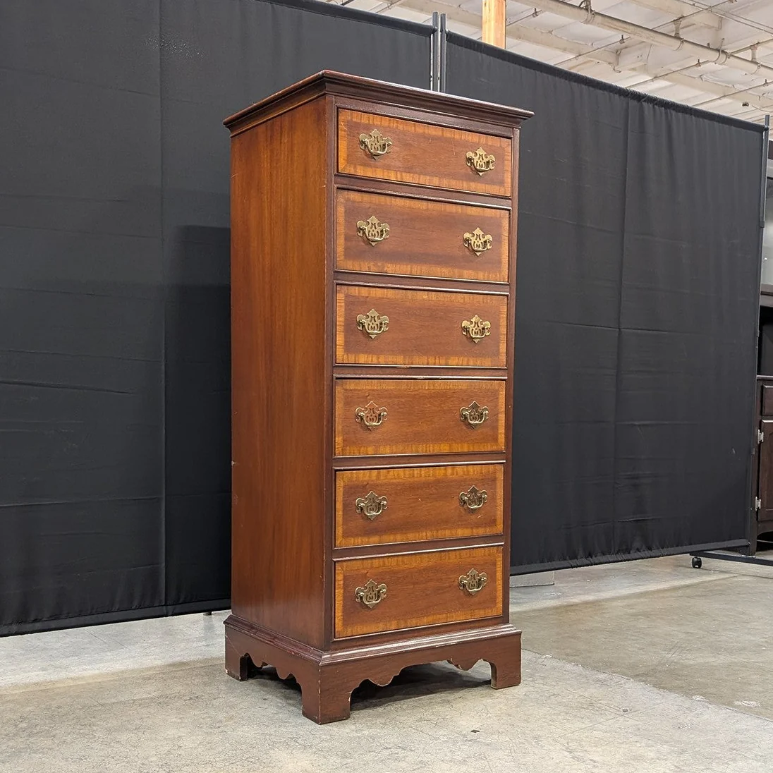 Dixie Furniture Traditional Wood Six-Drawer Tall Chest - Image 2
