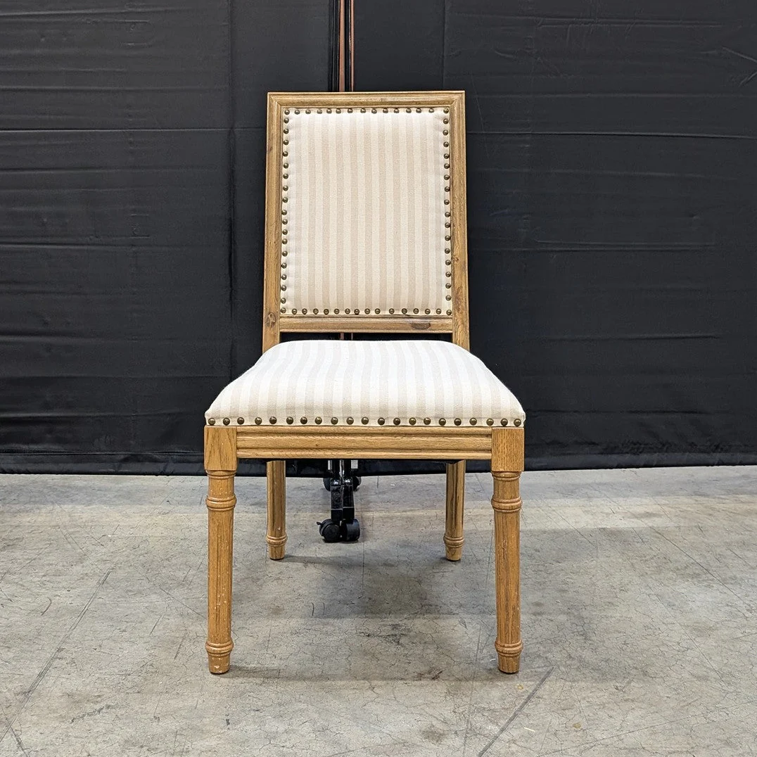 Farmhouse Style Upholstered Dining Chair with Nailhead Trim