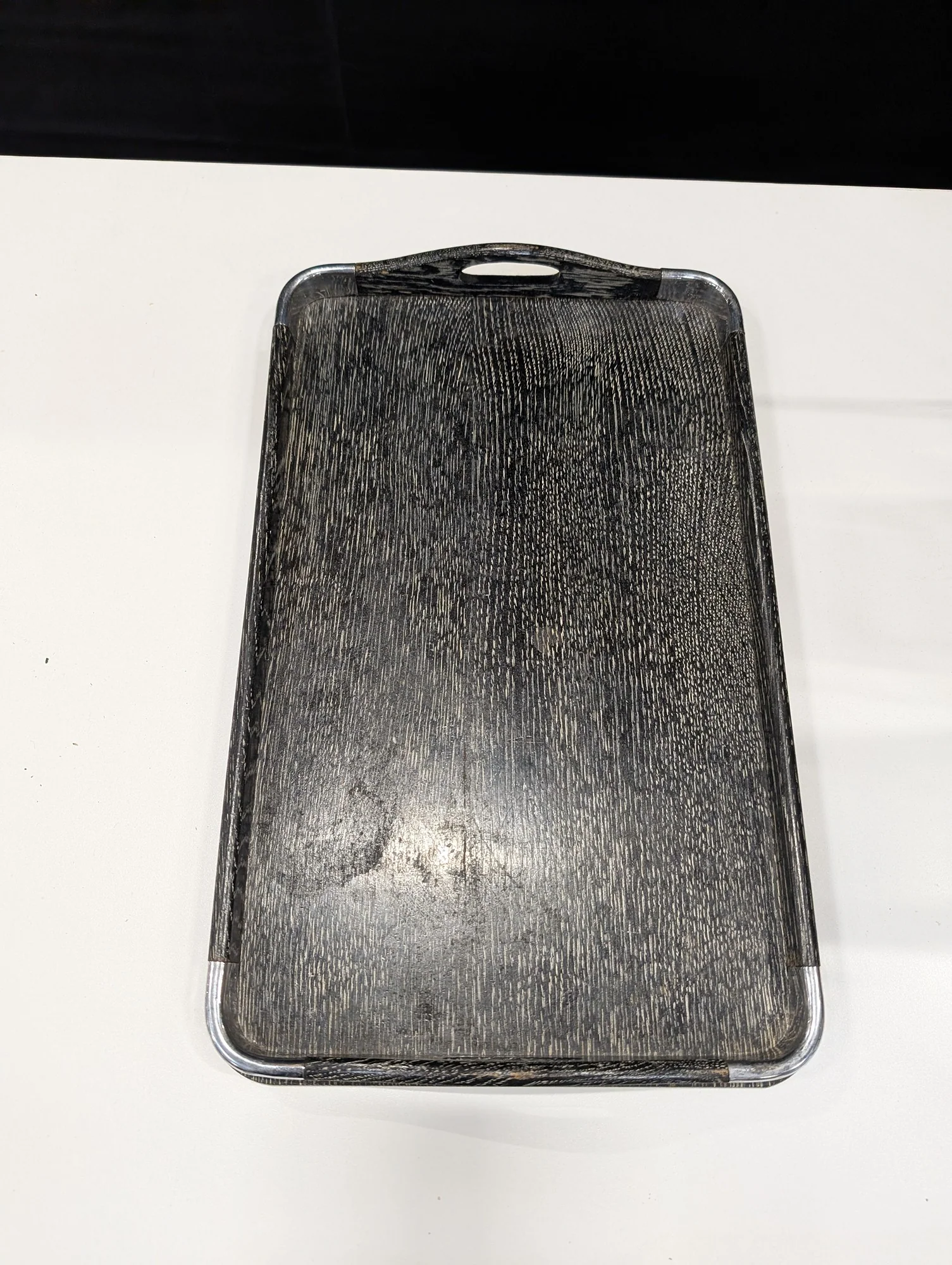 Decorative Wood Grain Serving Trays Set of Two - Image 5