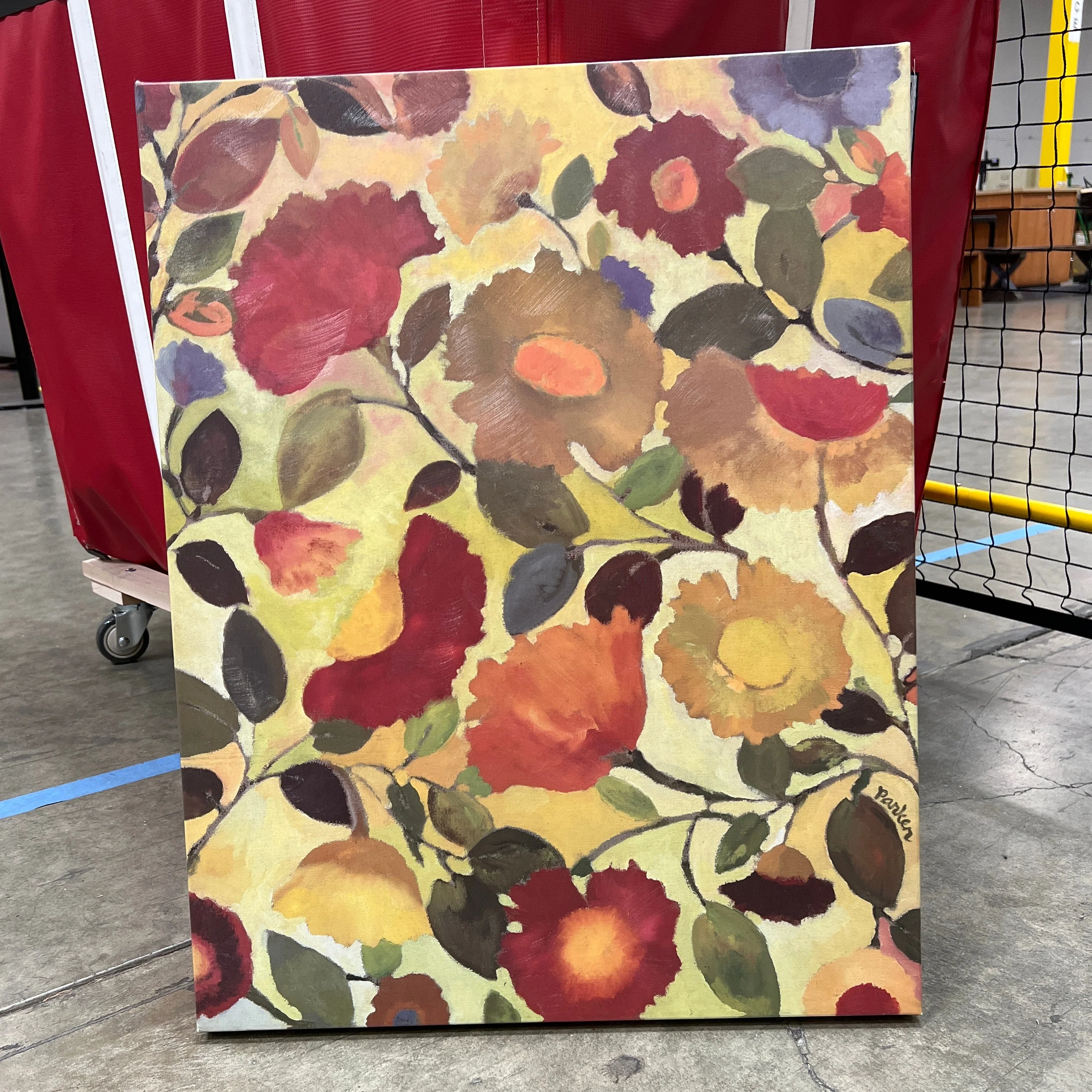Vibrant Kim Parker Abstract Floral Canvas Wall Art