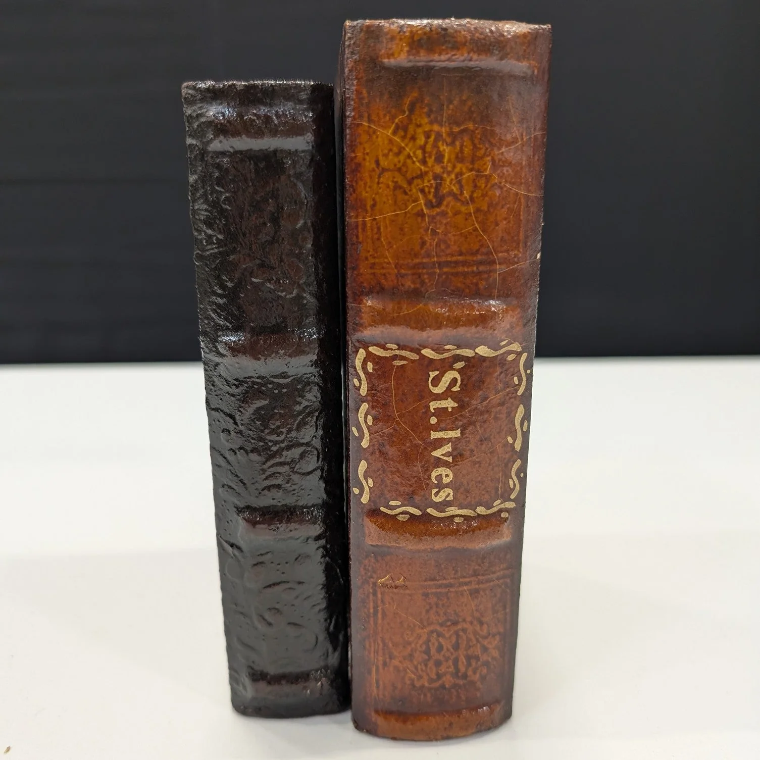 Decorative Vintage-Style Book Set with 'St. Ives' Spine