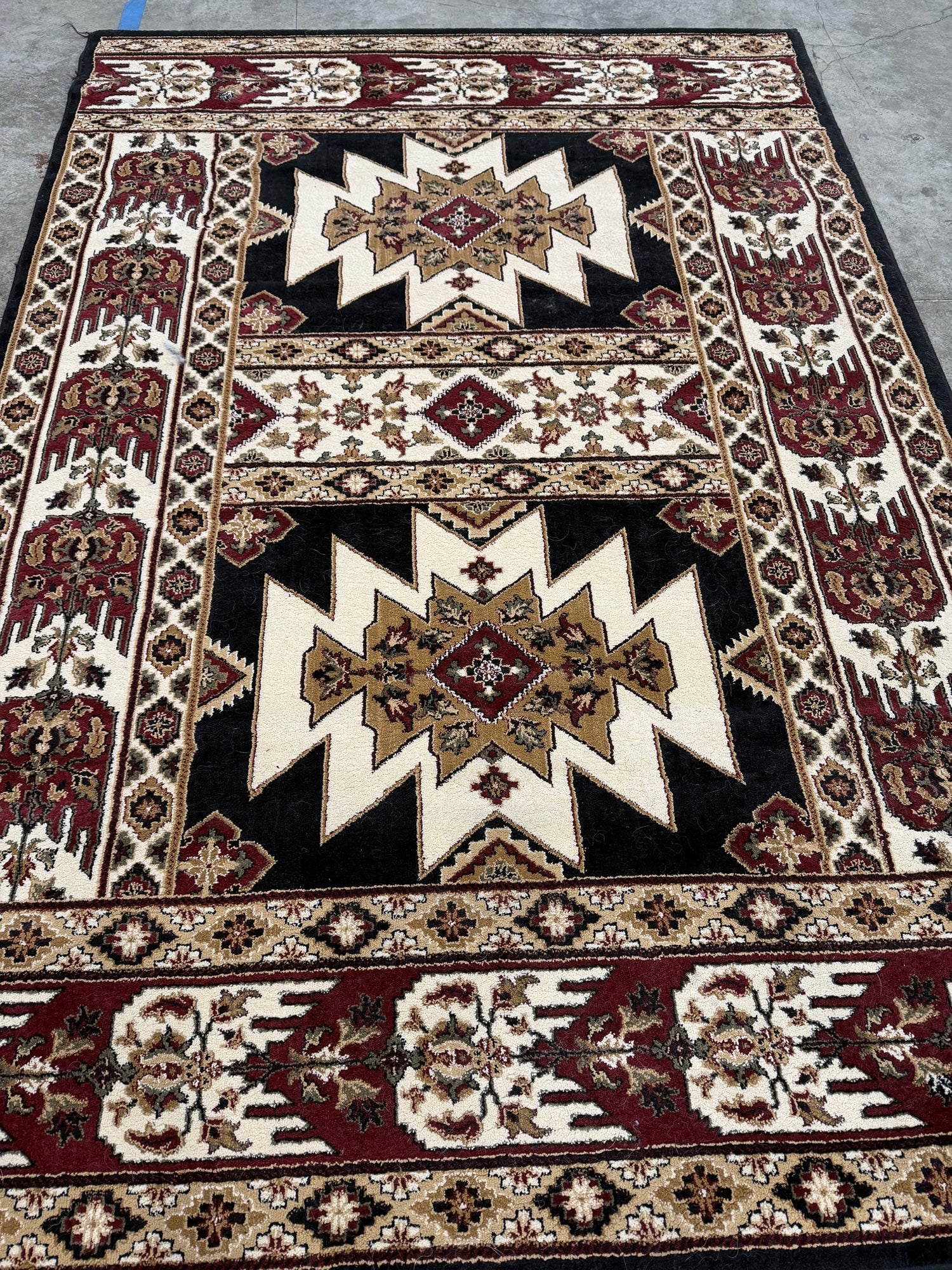 Southwestern Tribal Geometric Panel Area Rug - Image 3