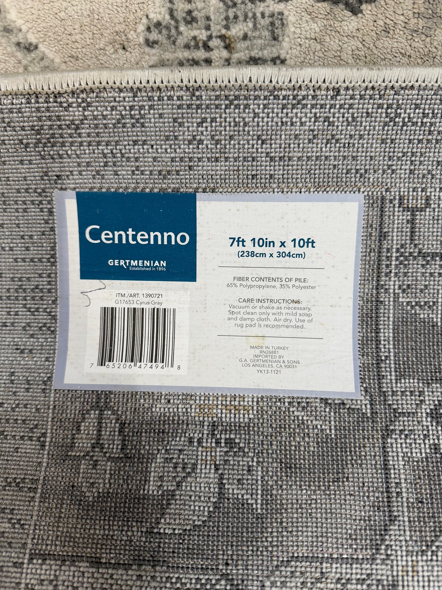 Gertmenian Centenno Distressed Persian Style Rug - 7'10" x 10'0" - Image 3